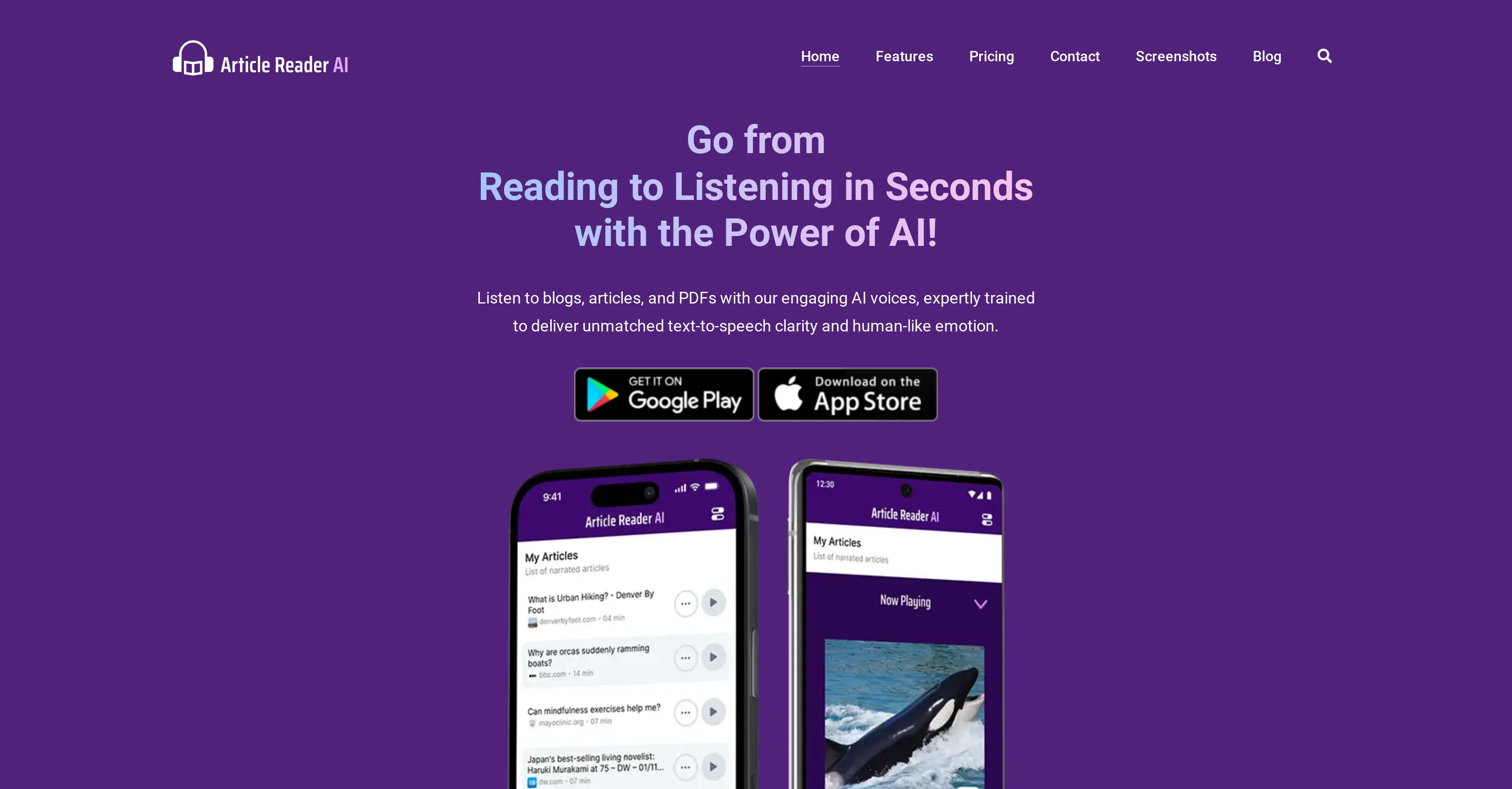 Article Reader AI website