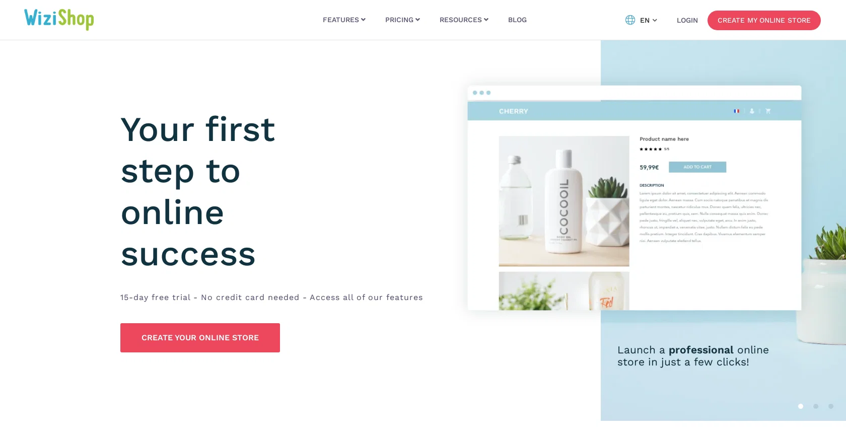 Wizishop website