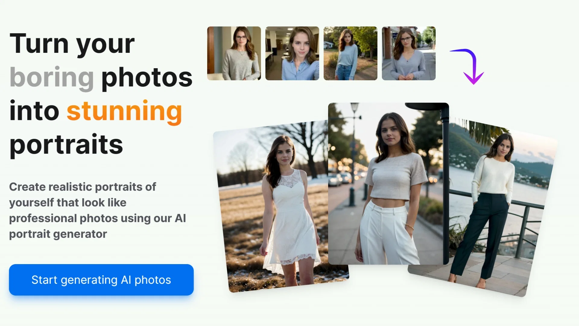 AI Portrait Gen website