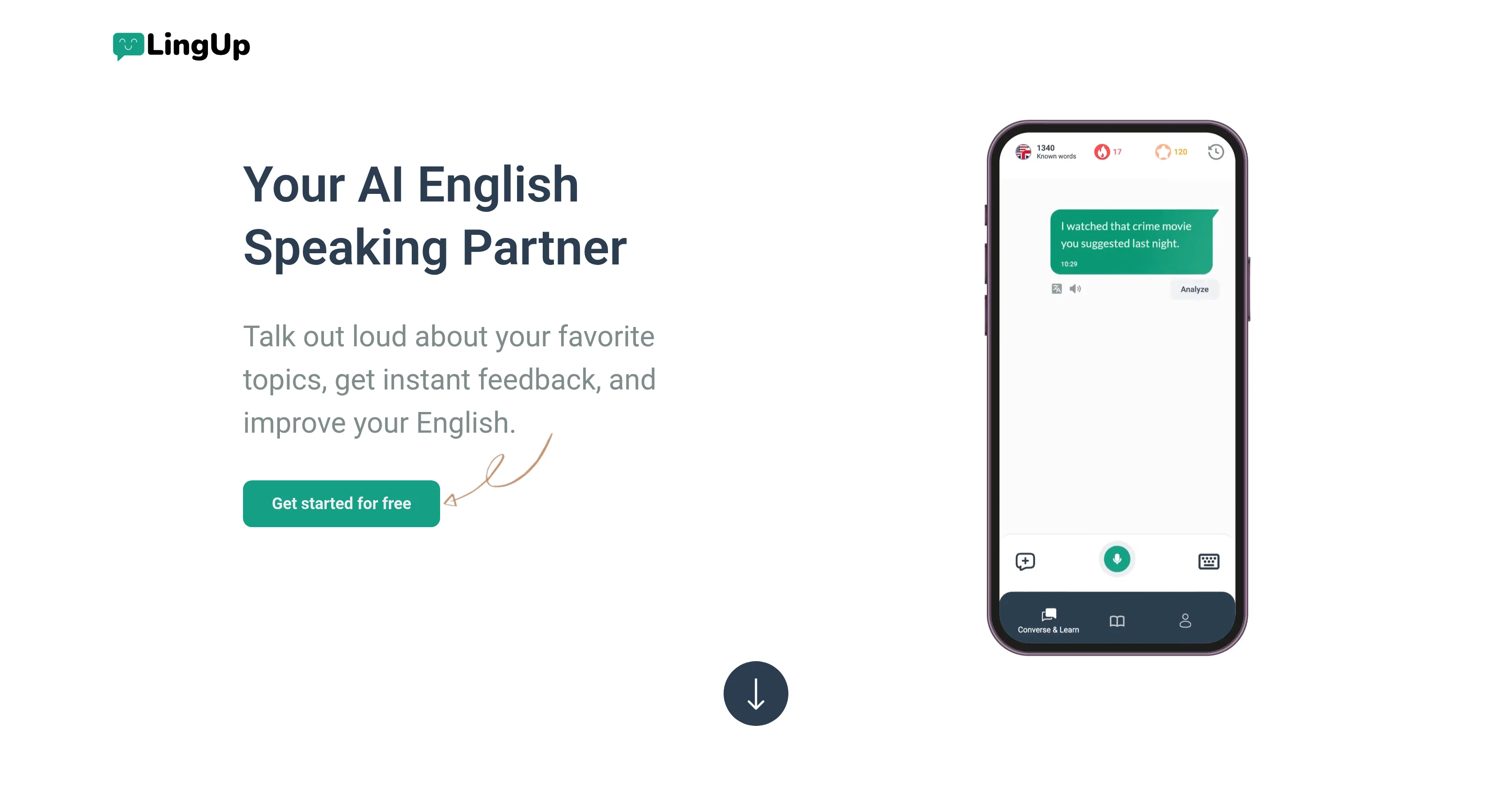 LingUp AI website