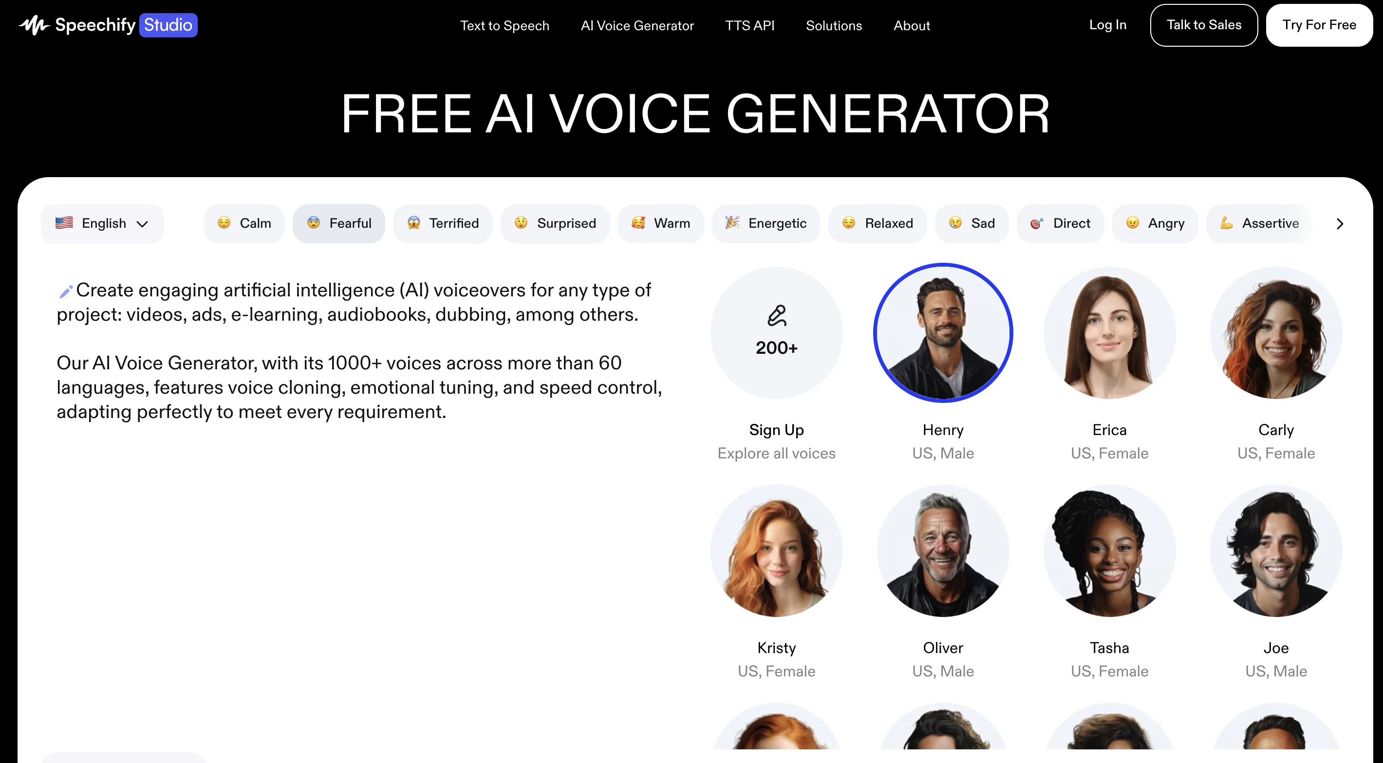 Speechify Studio website