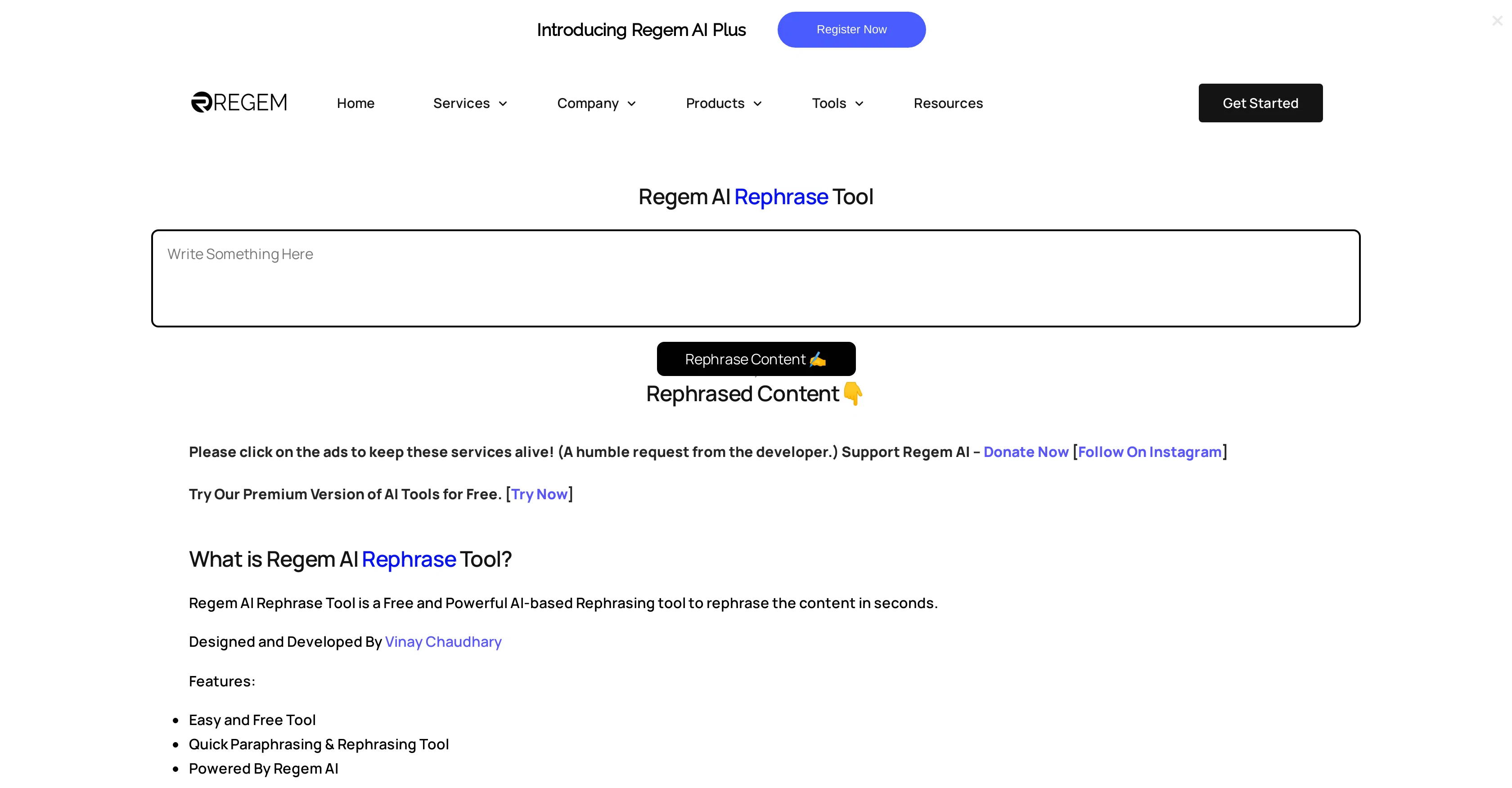 Regem website