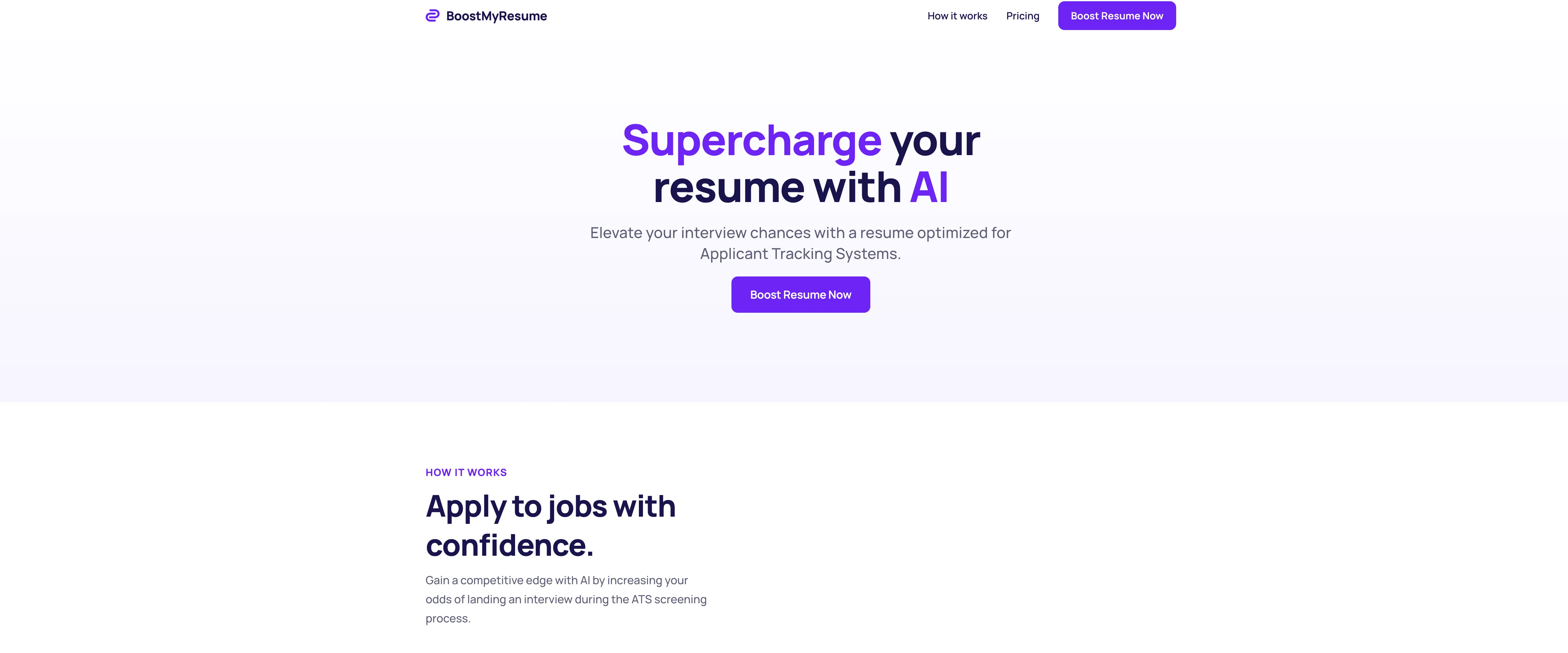 BoostMyResume website