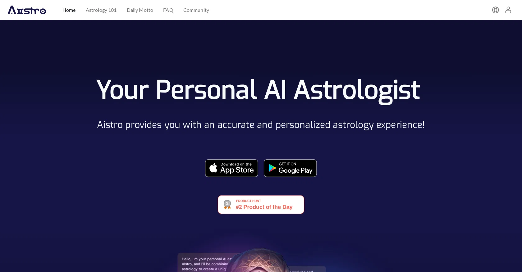 Aistro  website