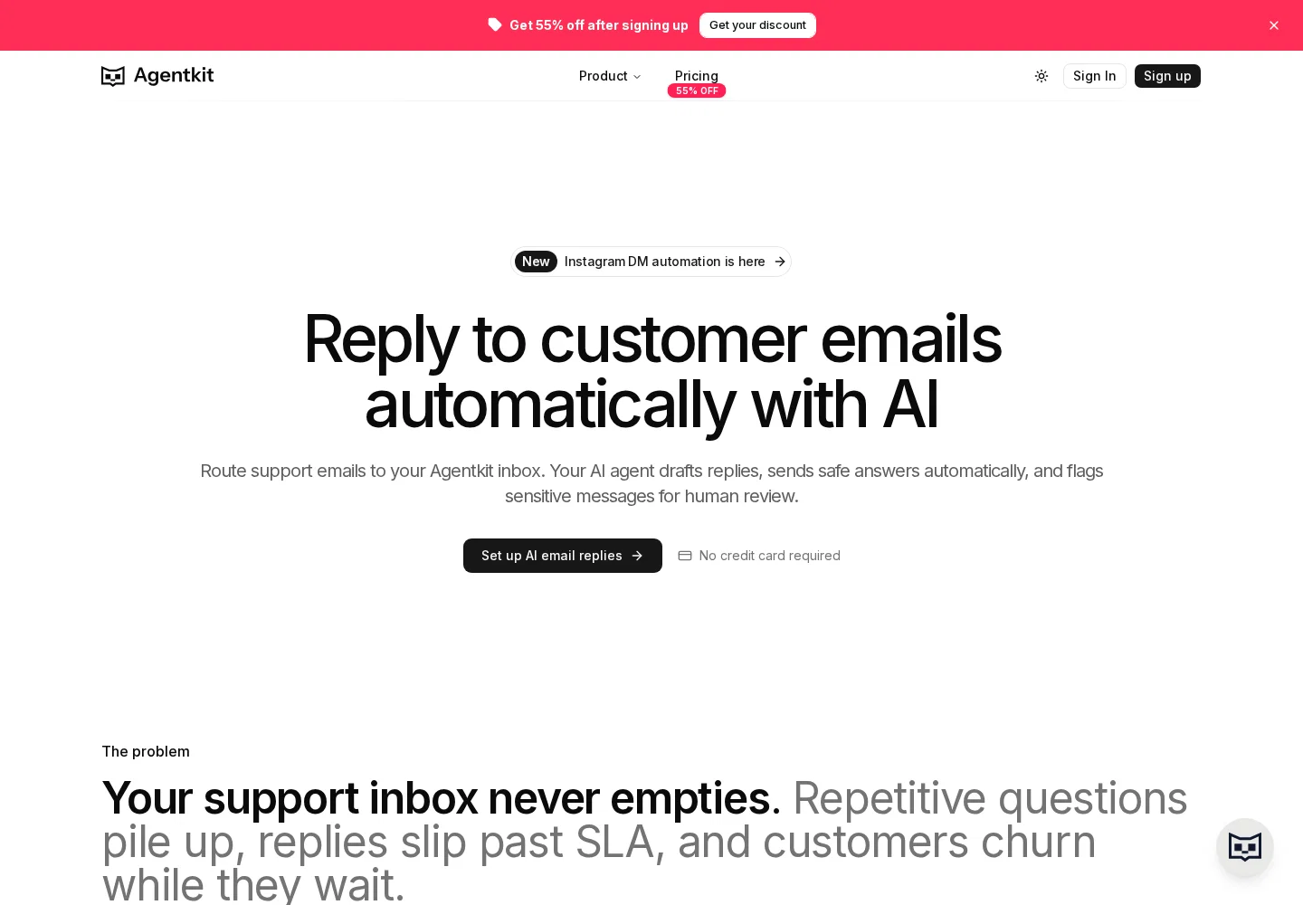 Agentkit: Instagram Automations website