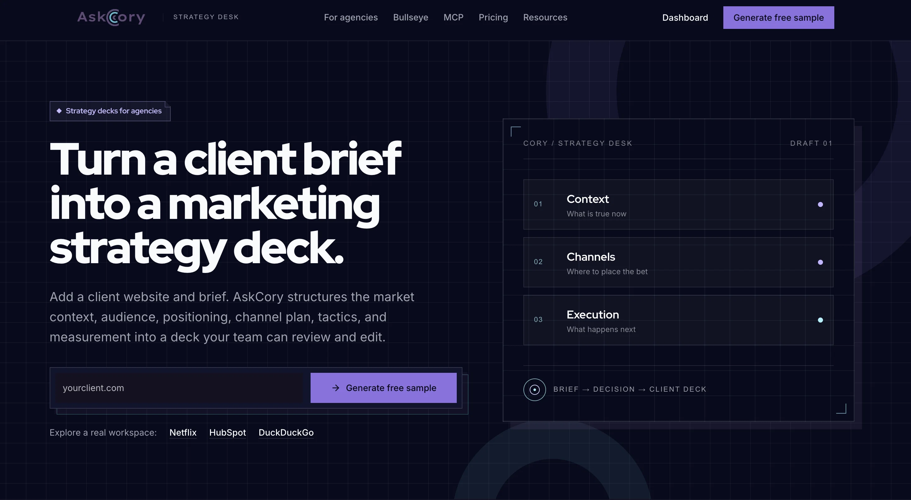 AskCory website
