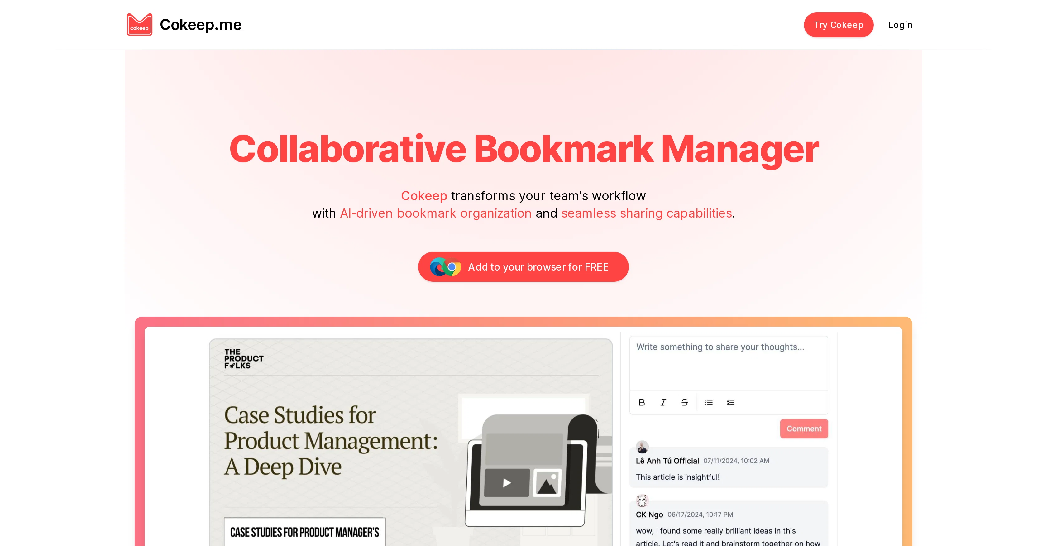 Cokeep website