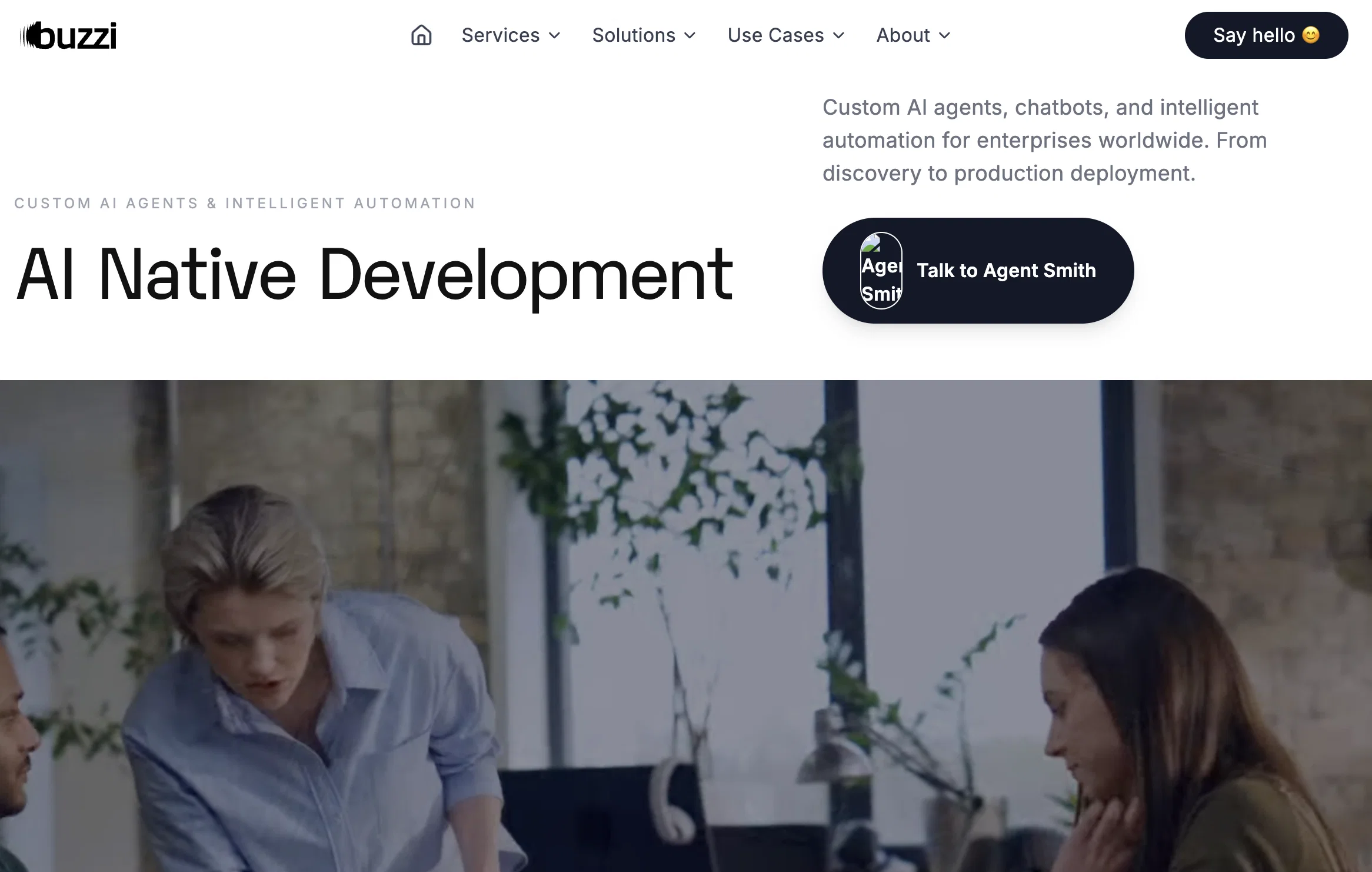 Buzzi.ai website