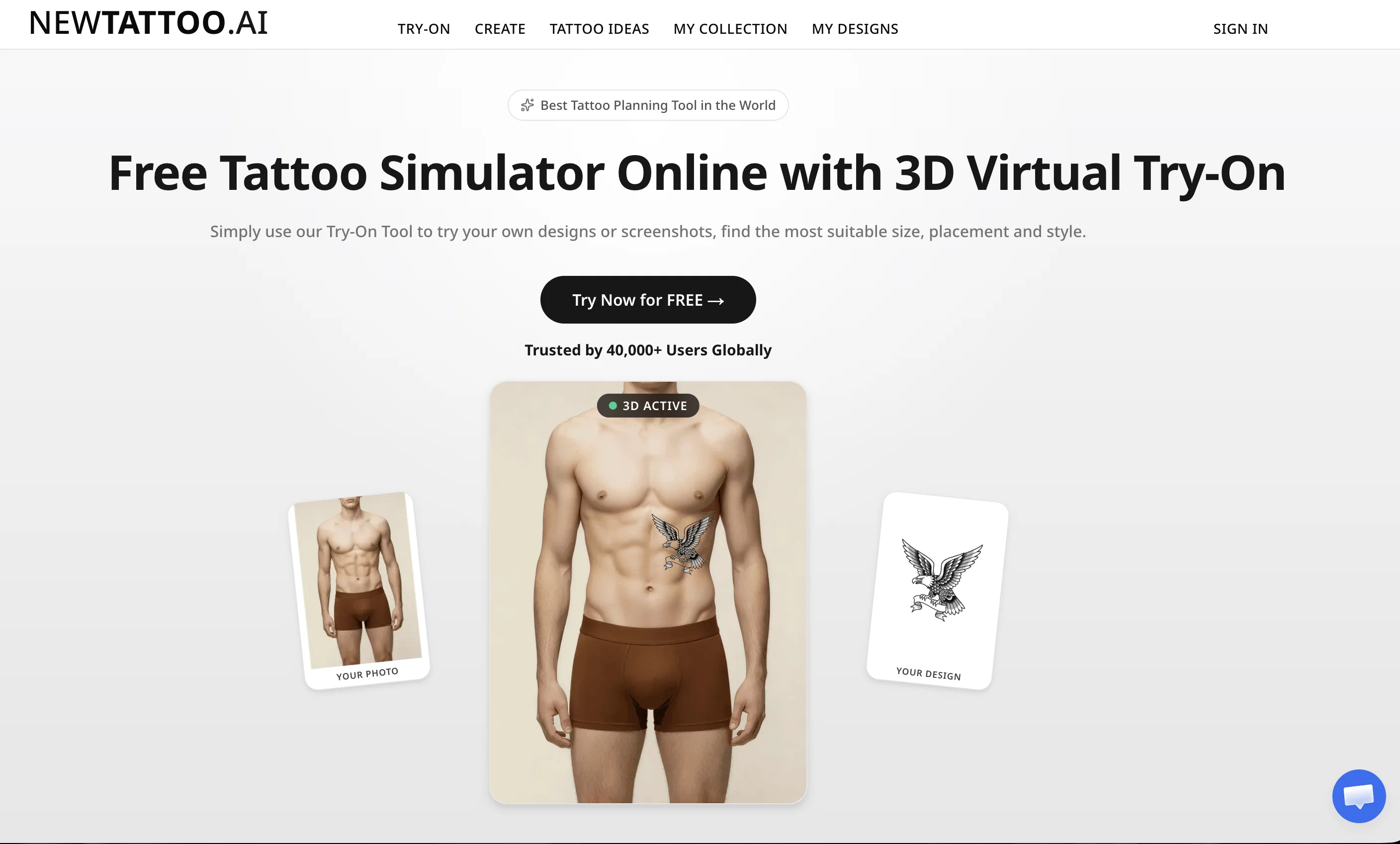 NewTattoo.ai website