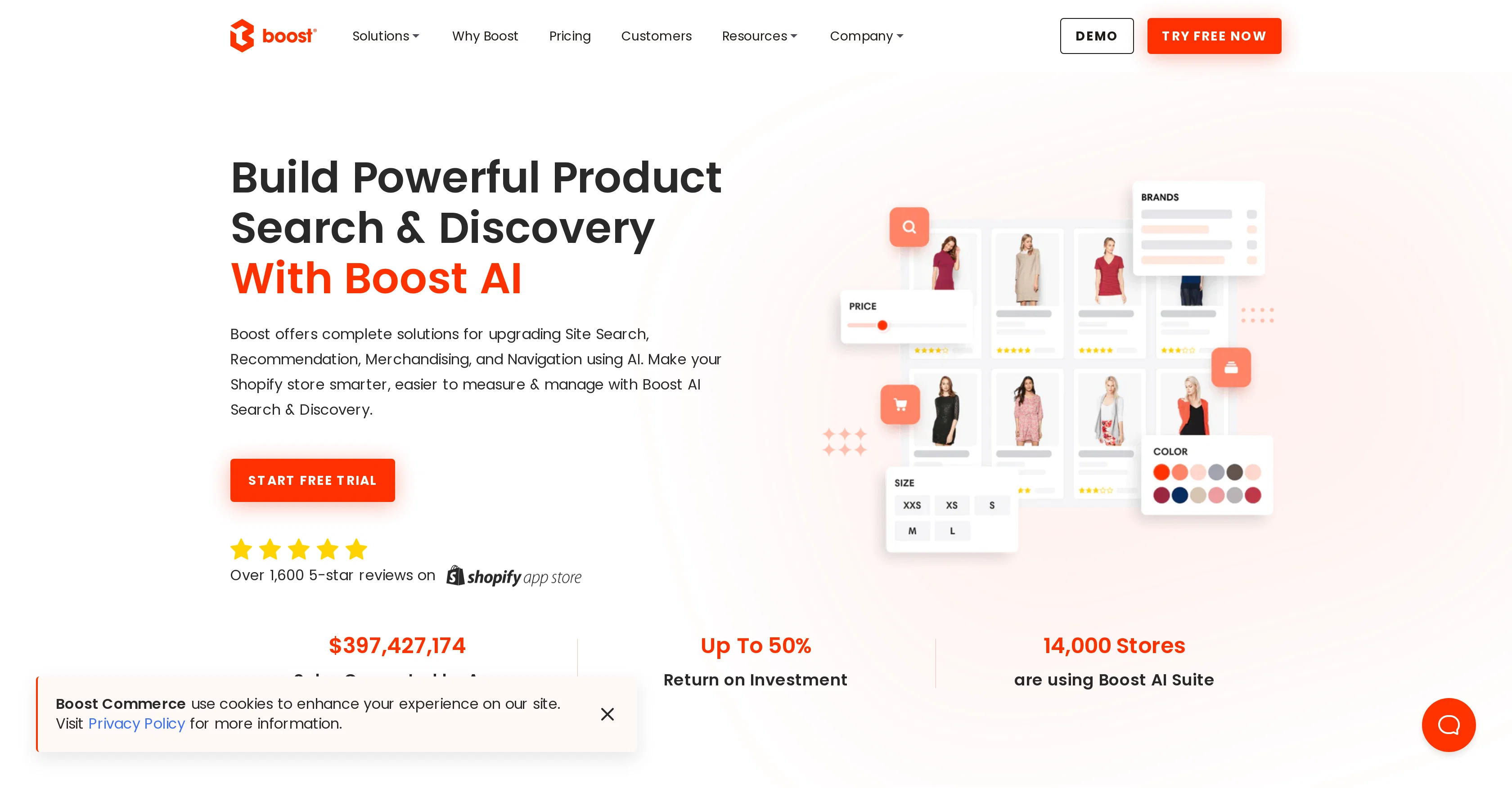 Boost Commerce website