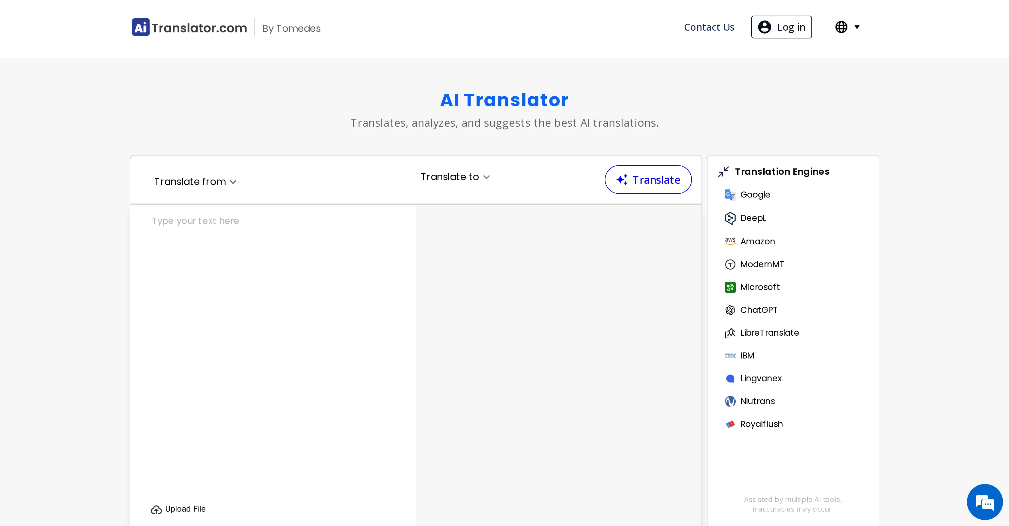 AITranslator website