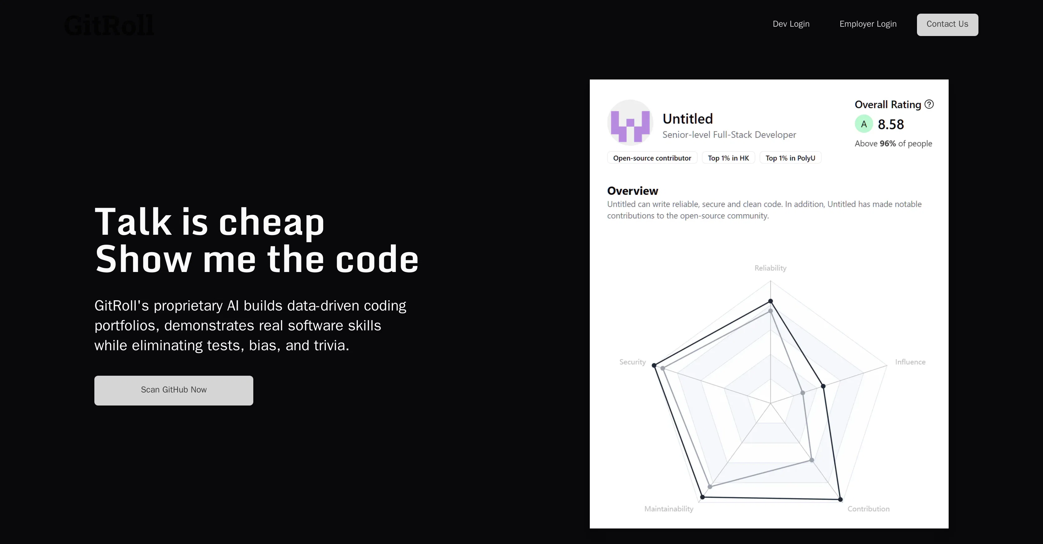 GitRoll website