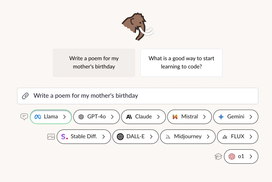 Mammouth AI website