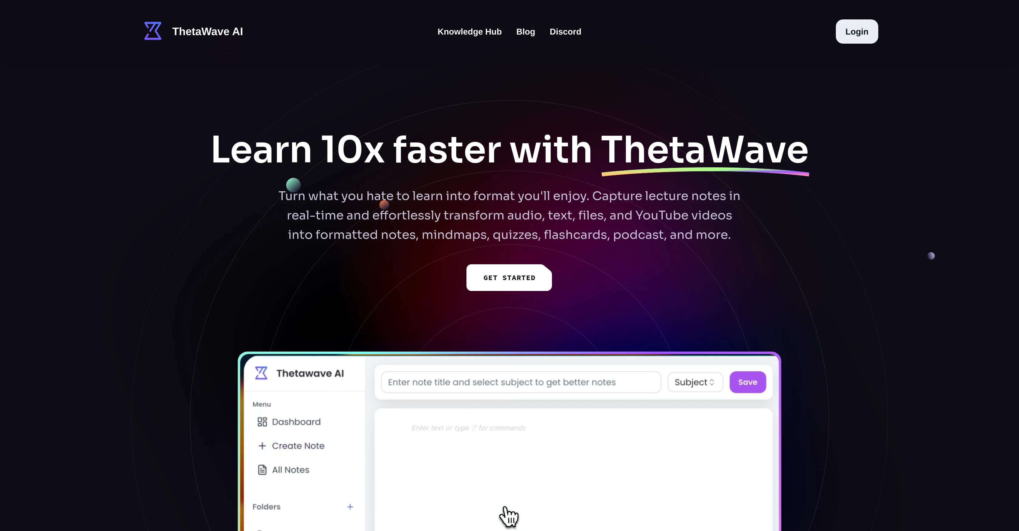 Thetawave AI website