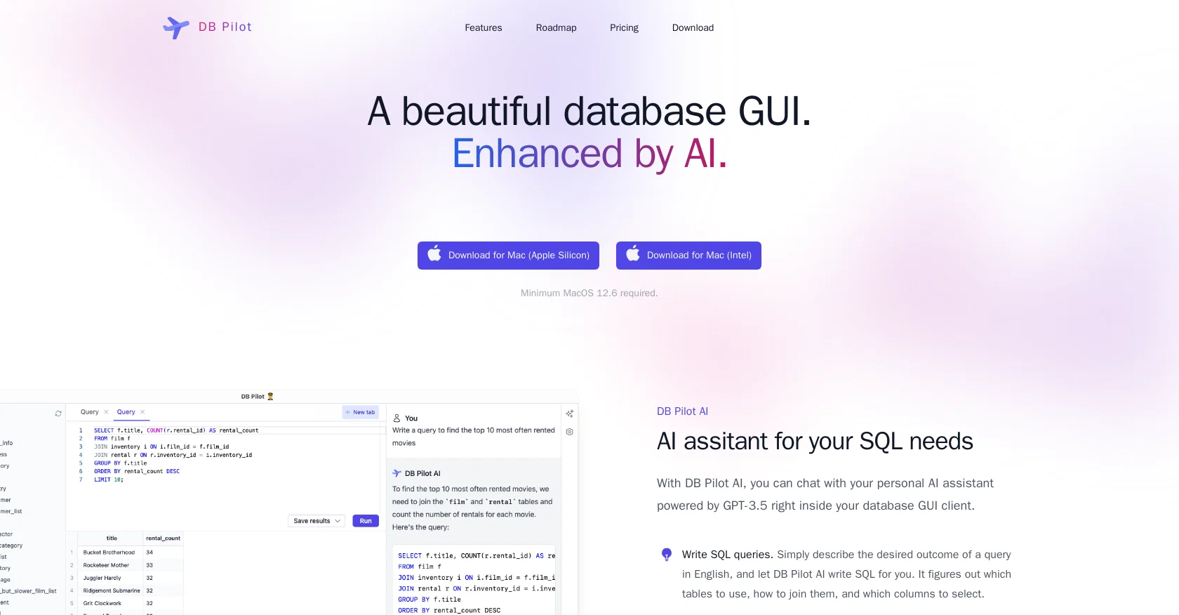 DB Pilot website