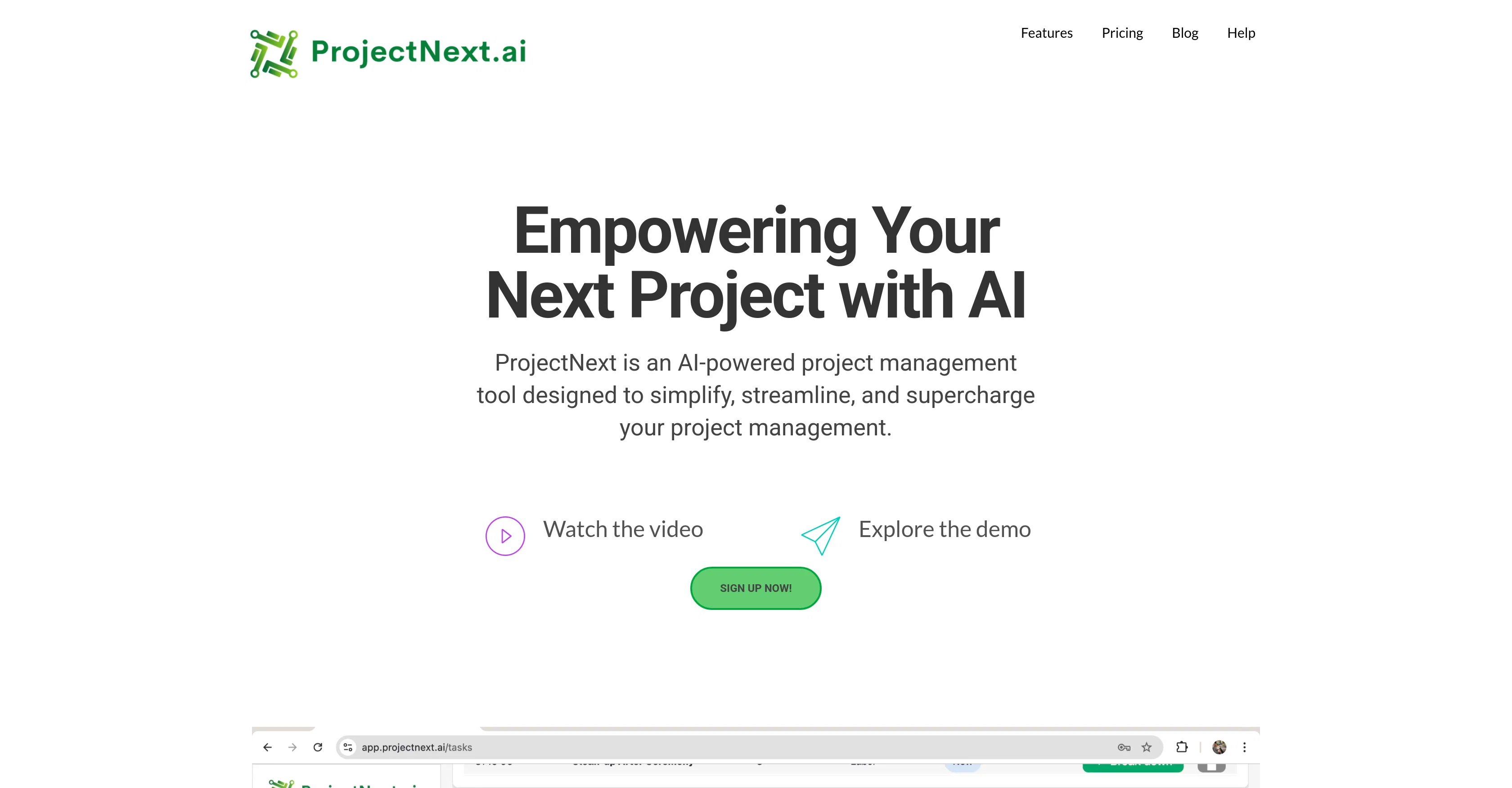 ProjectNext website