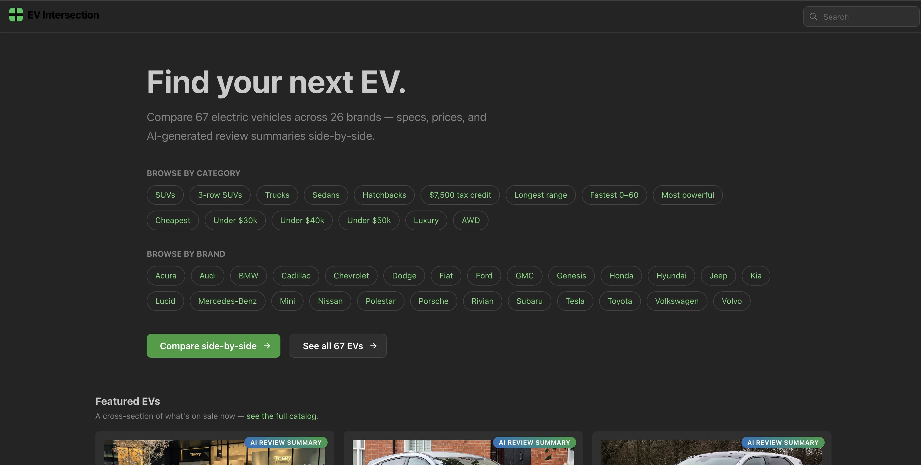 EV Intersection website