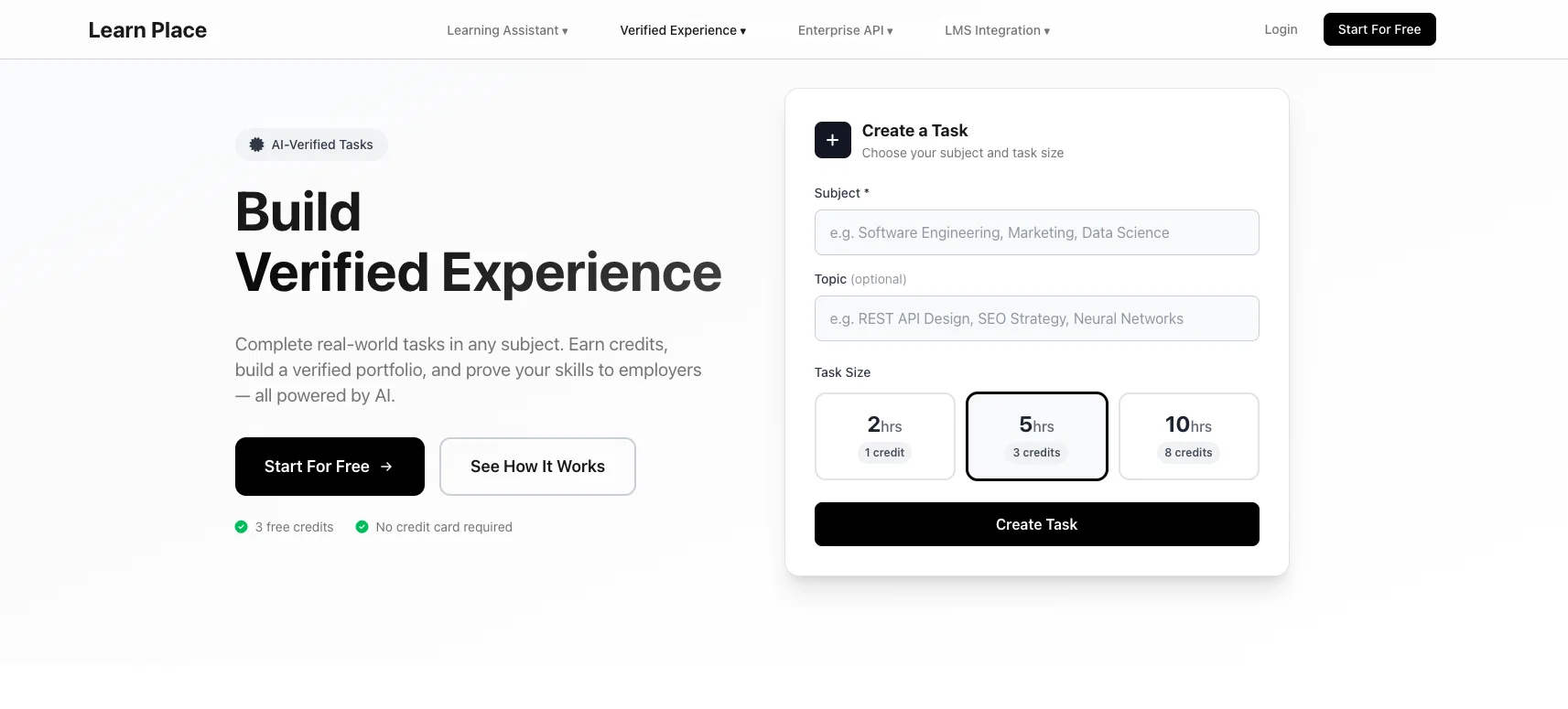 Learn Place Verified Experience website