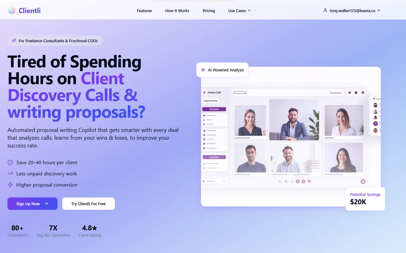 Clientli website