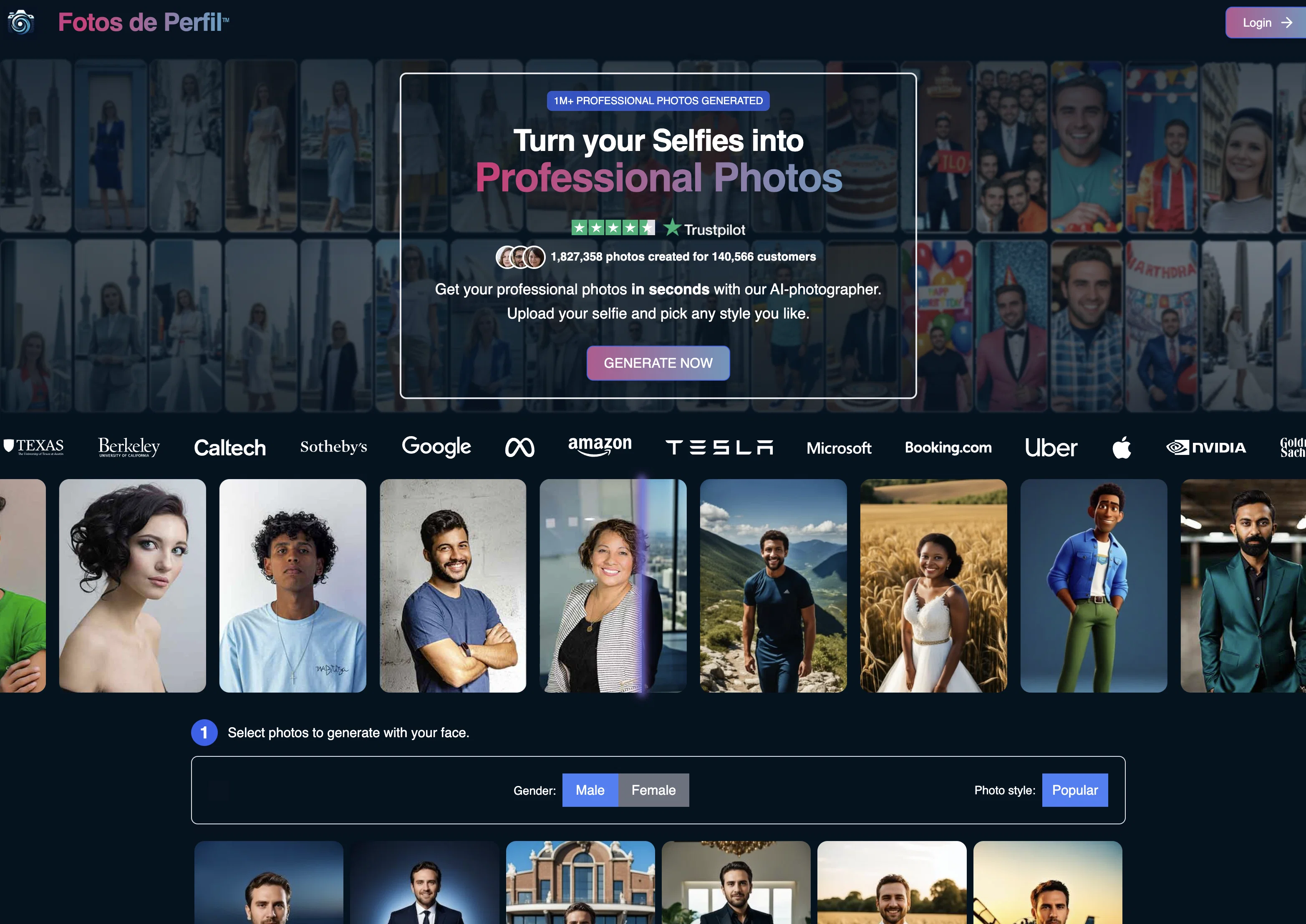 Fotos de Perfil website