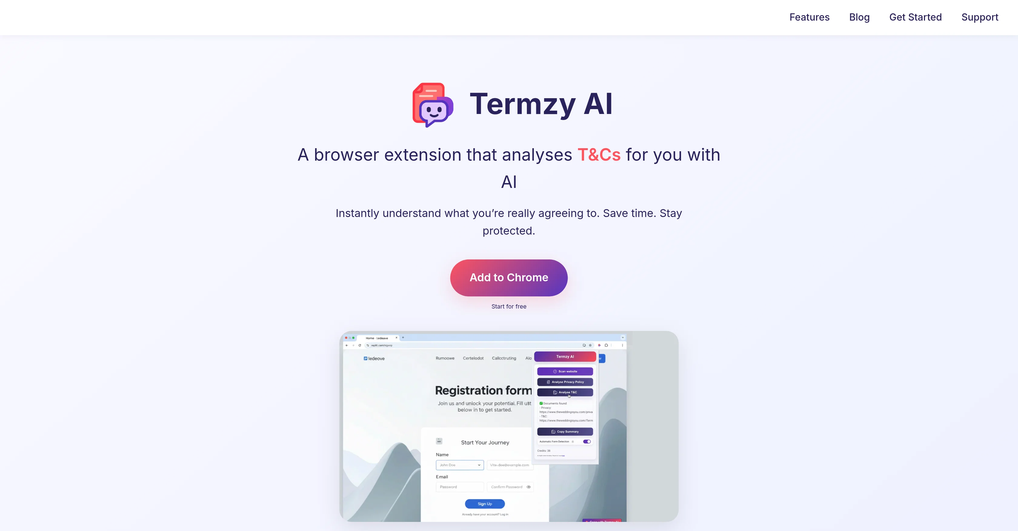 Termzy AI website