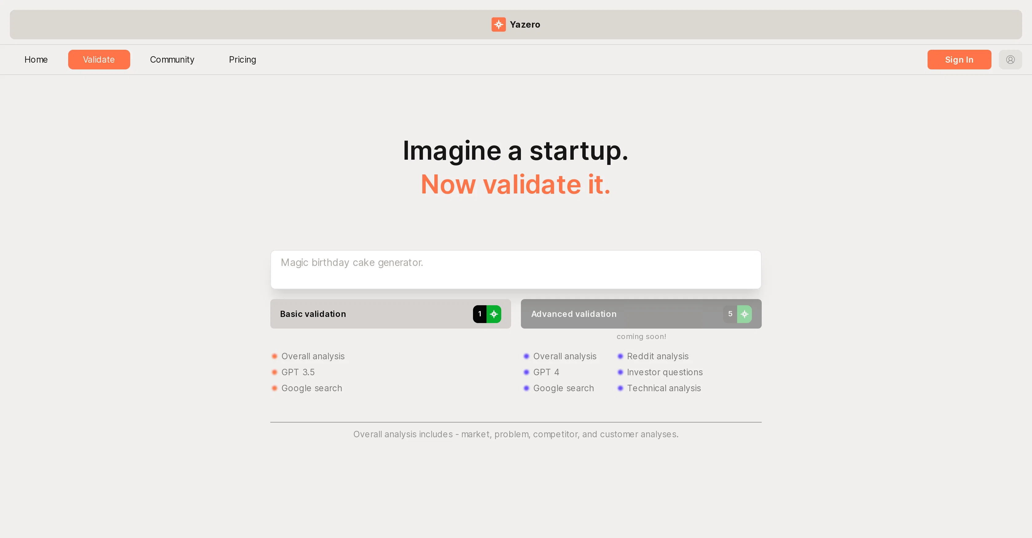 Validator by Yazero website