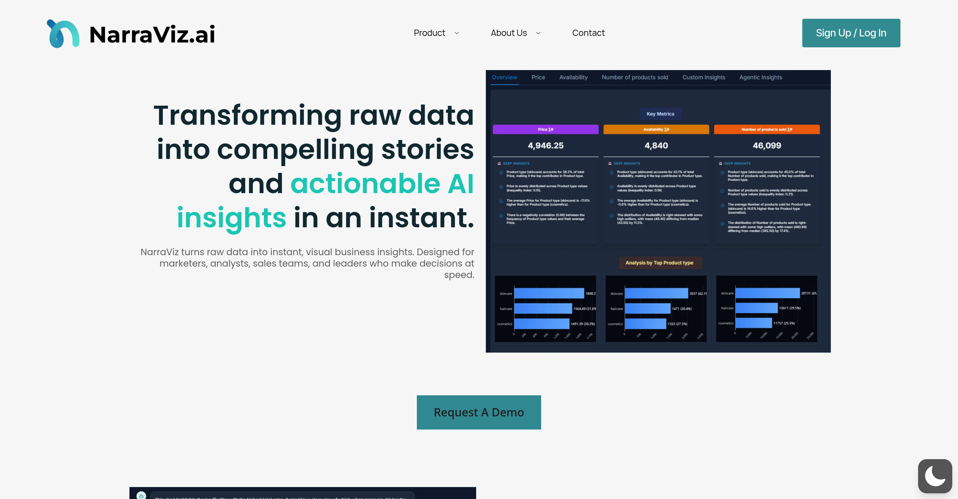 Narraviz.ai website