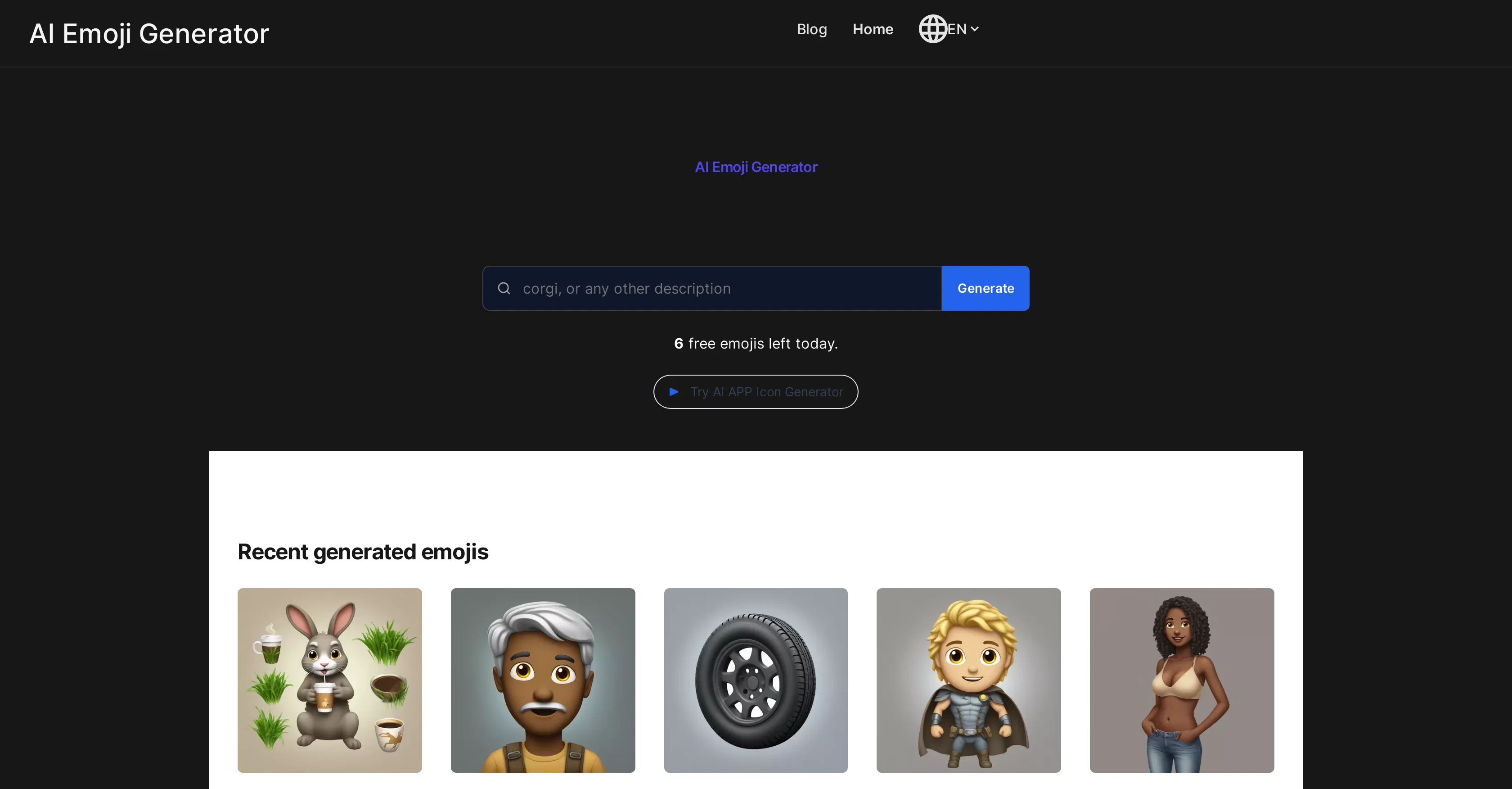 AI Emoji Generator website