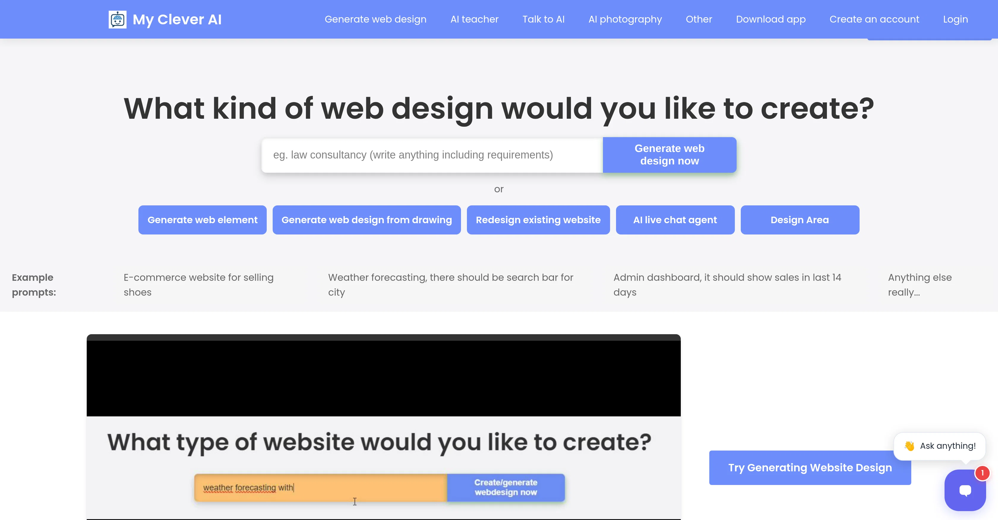 MyClever AI Website Builder website