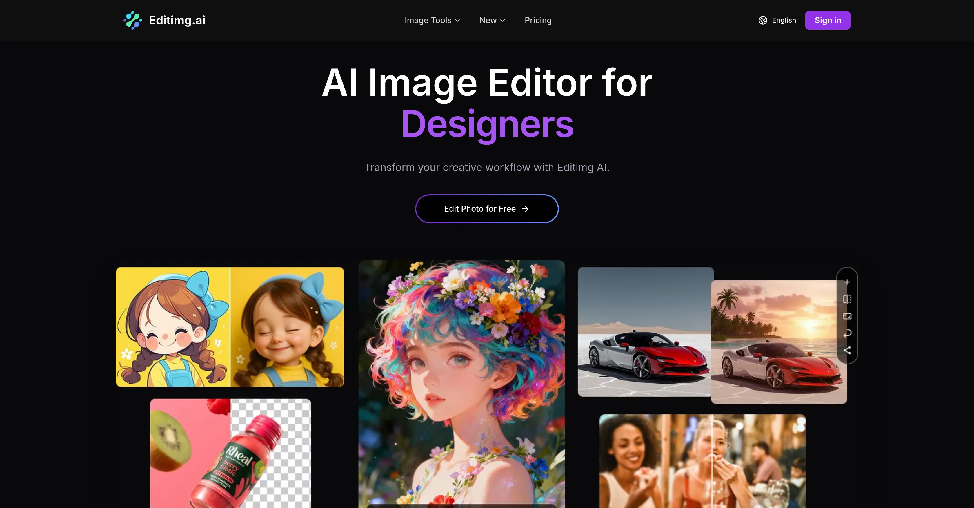 Editimg AI website
