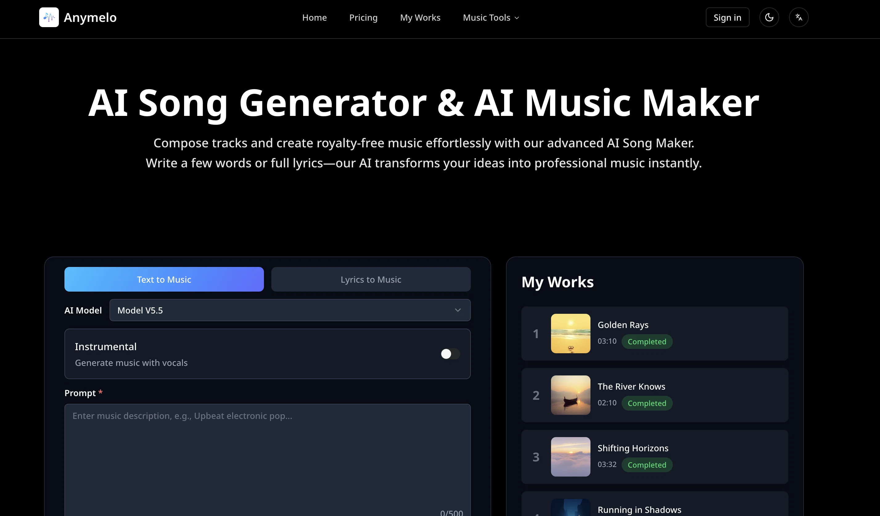 Anymelo website