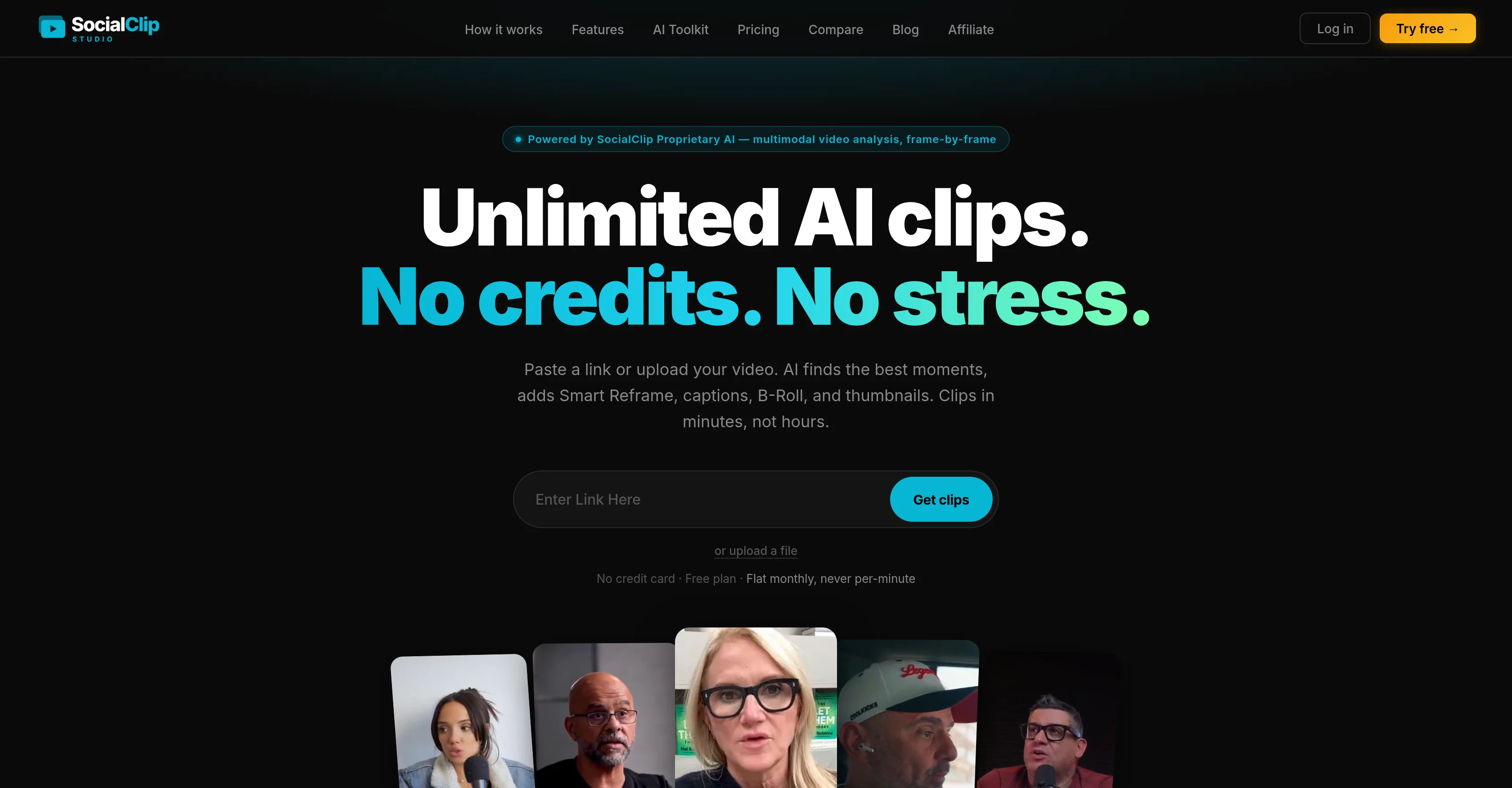 SocialClip Studio website