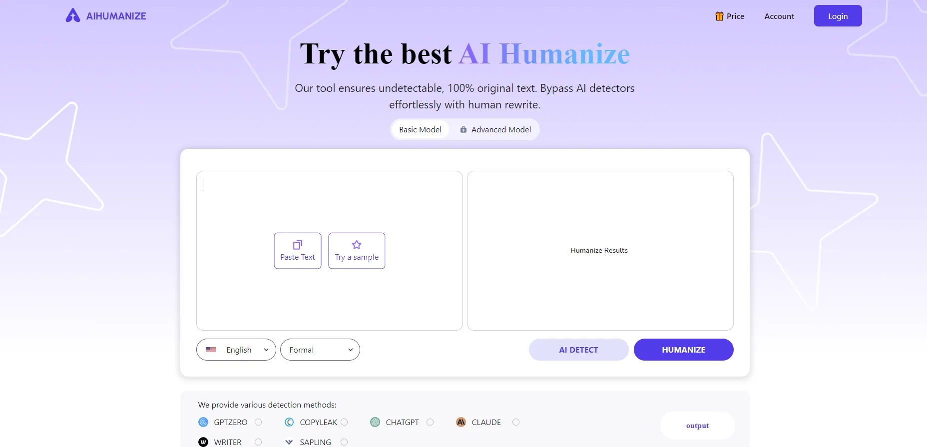 AI Humanize website