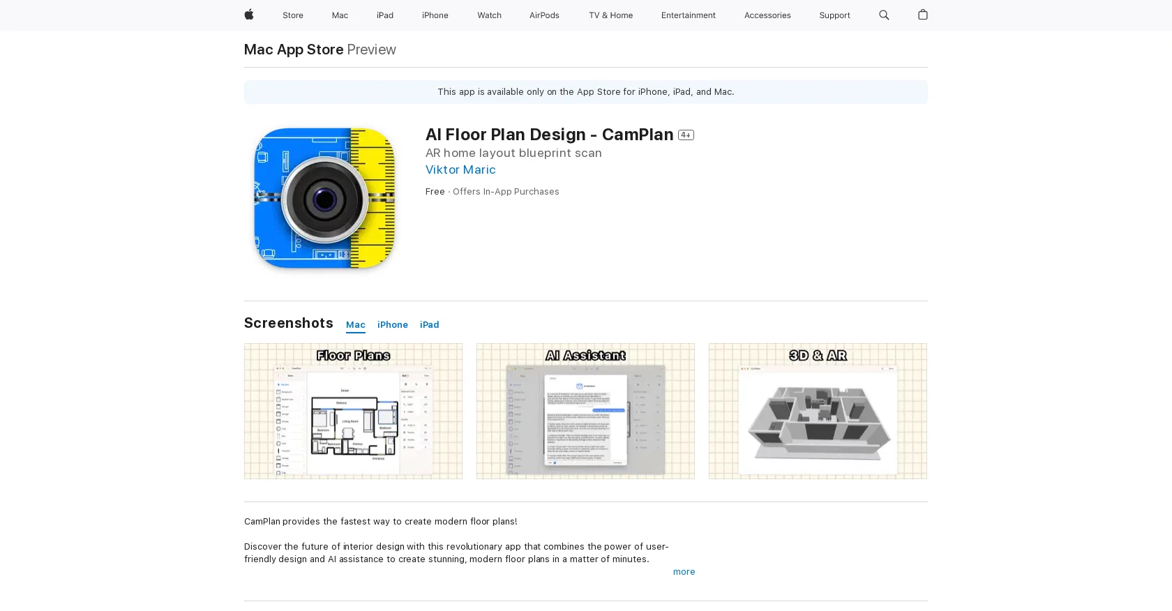 CamPlan AI website