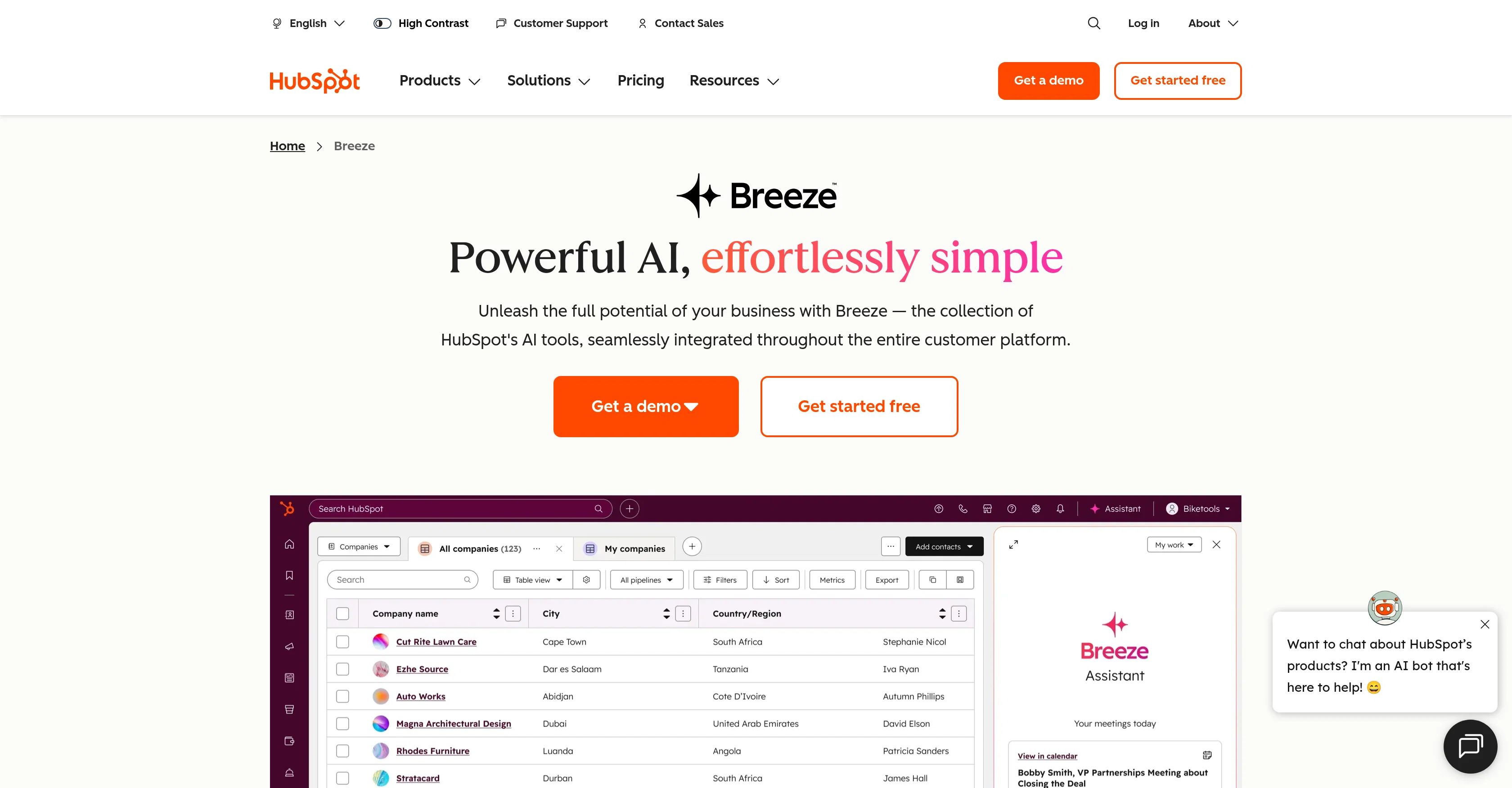 Breeze website