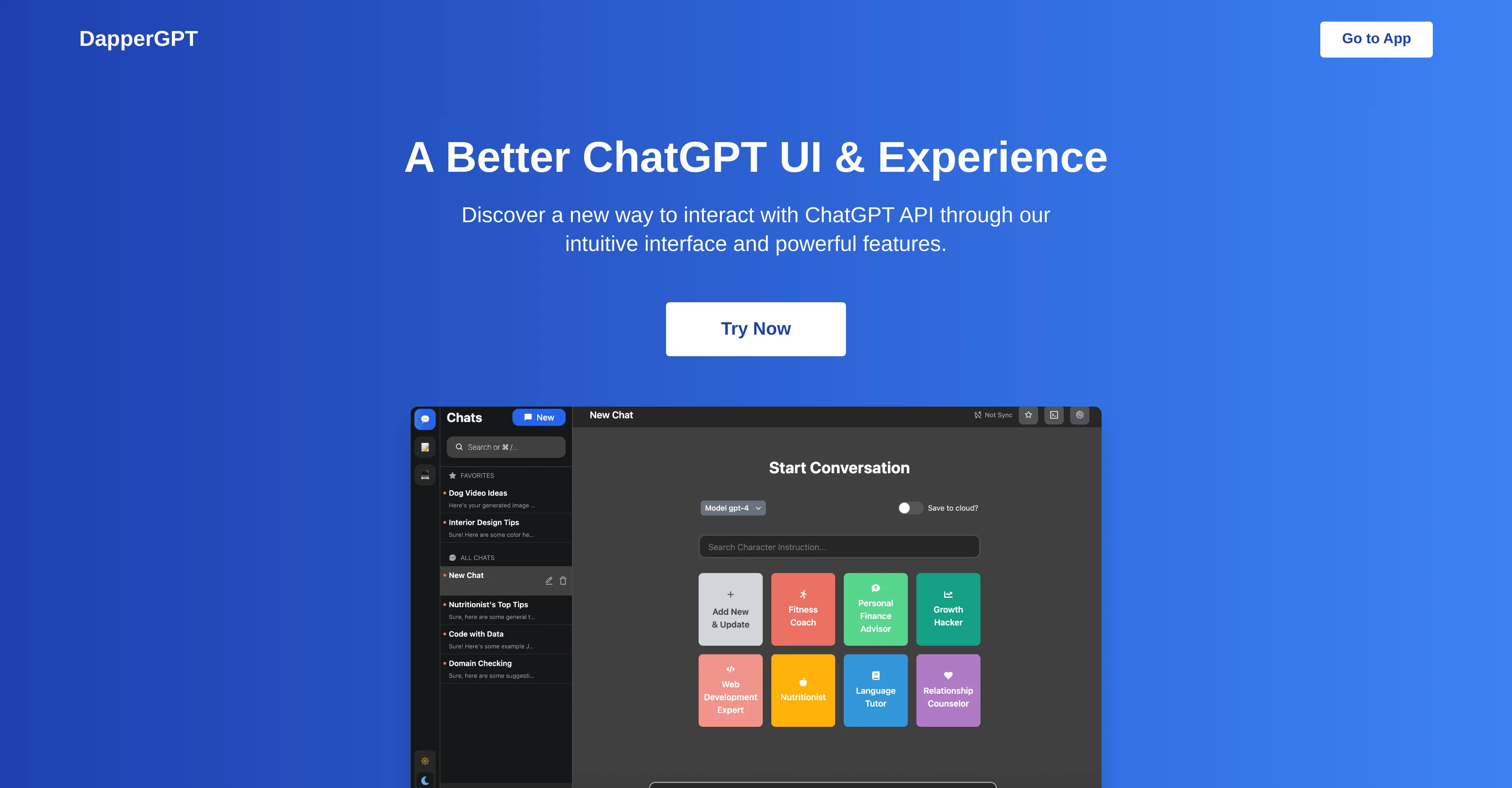 DapperGPT website