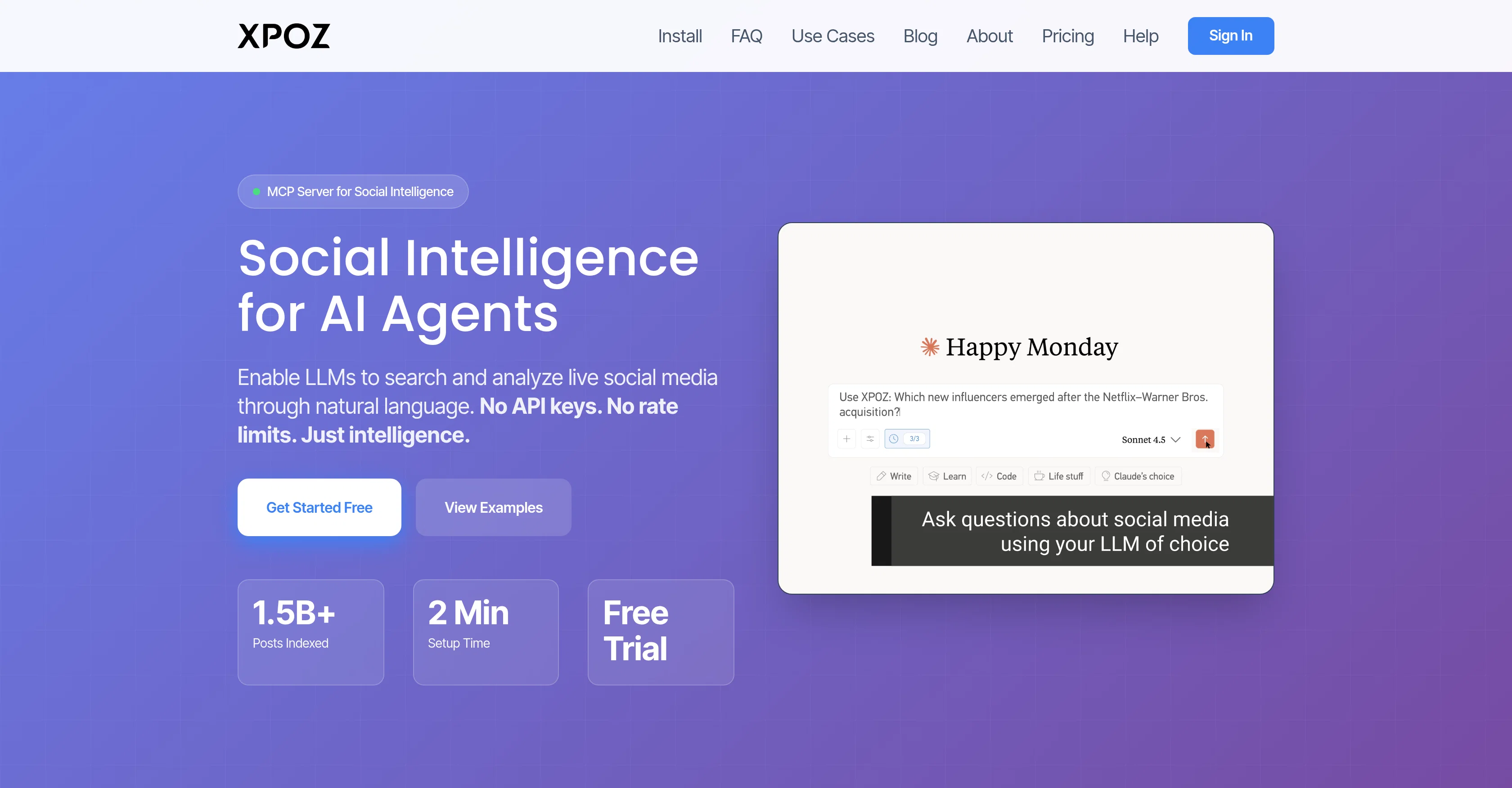 Xpoz MCP website
