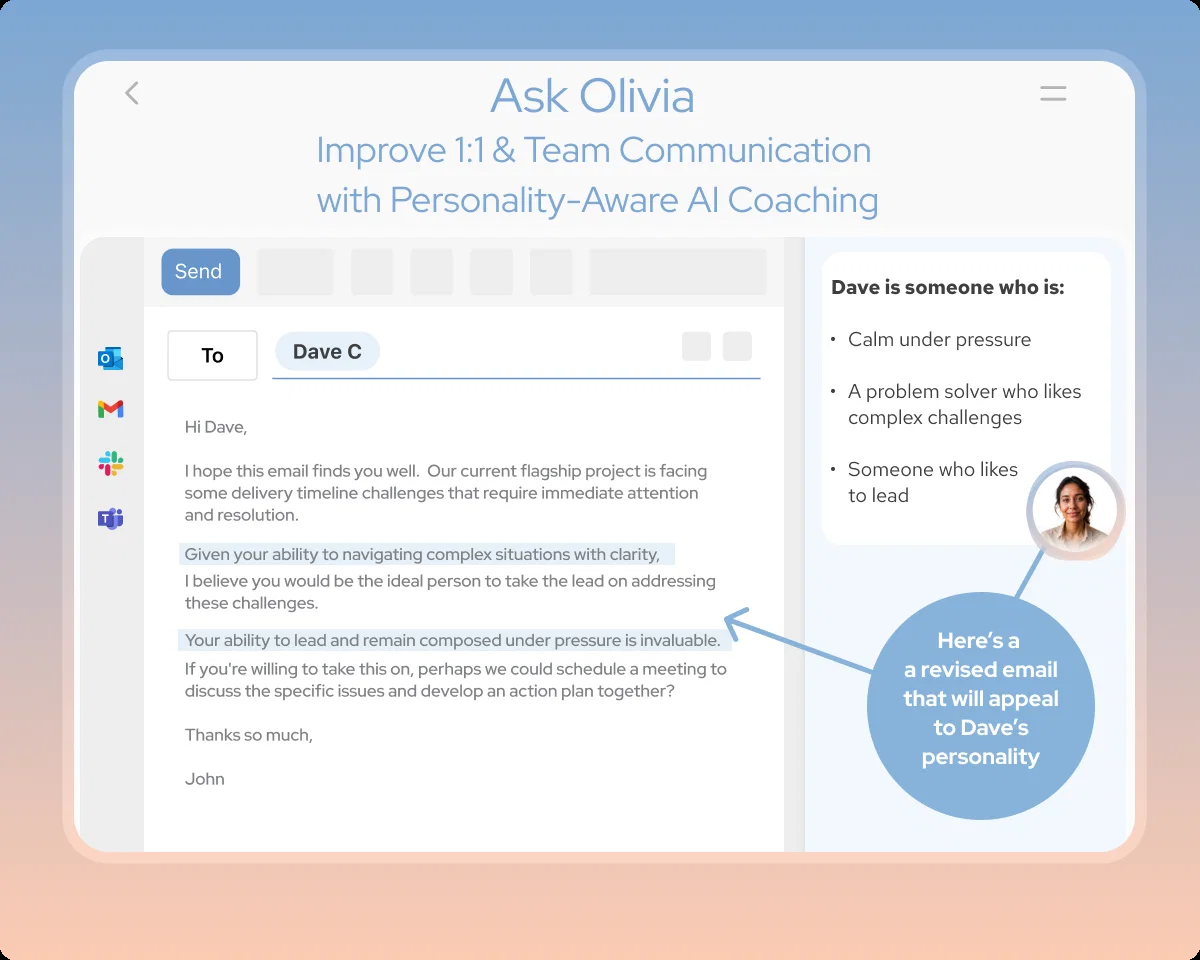 Ask Olivia - Your AI Workplace Coach website