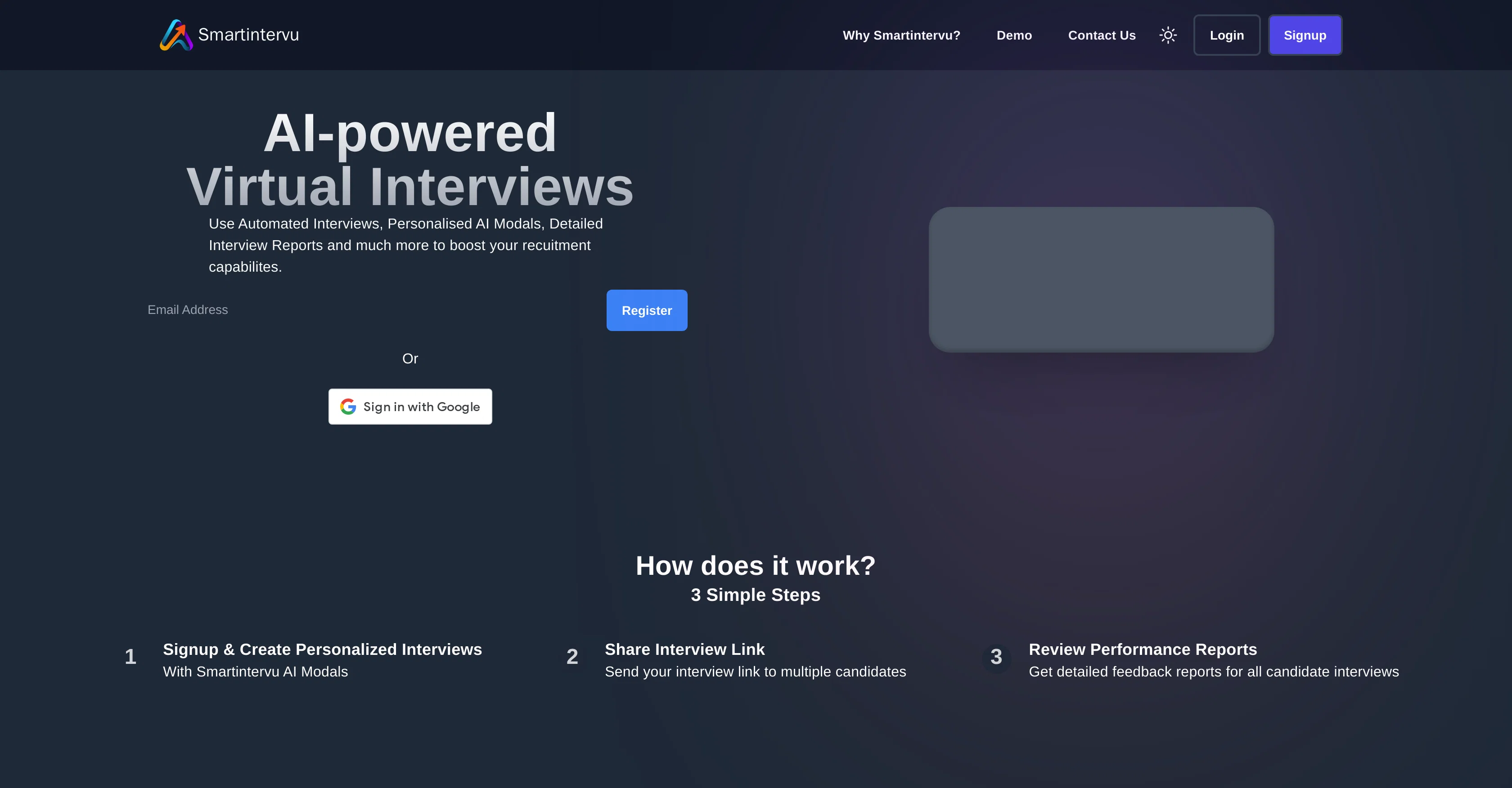 SmartIntervu website