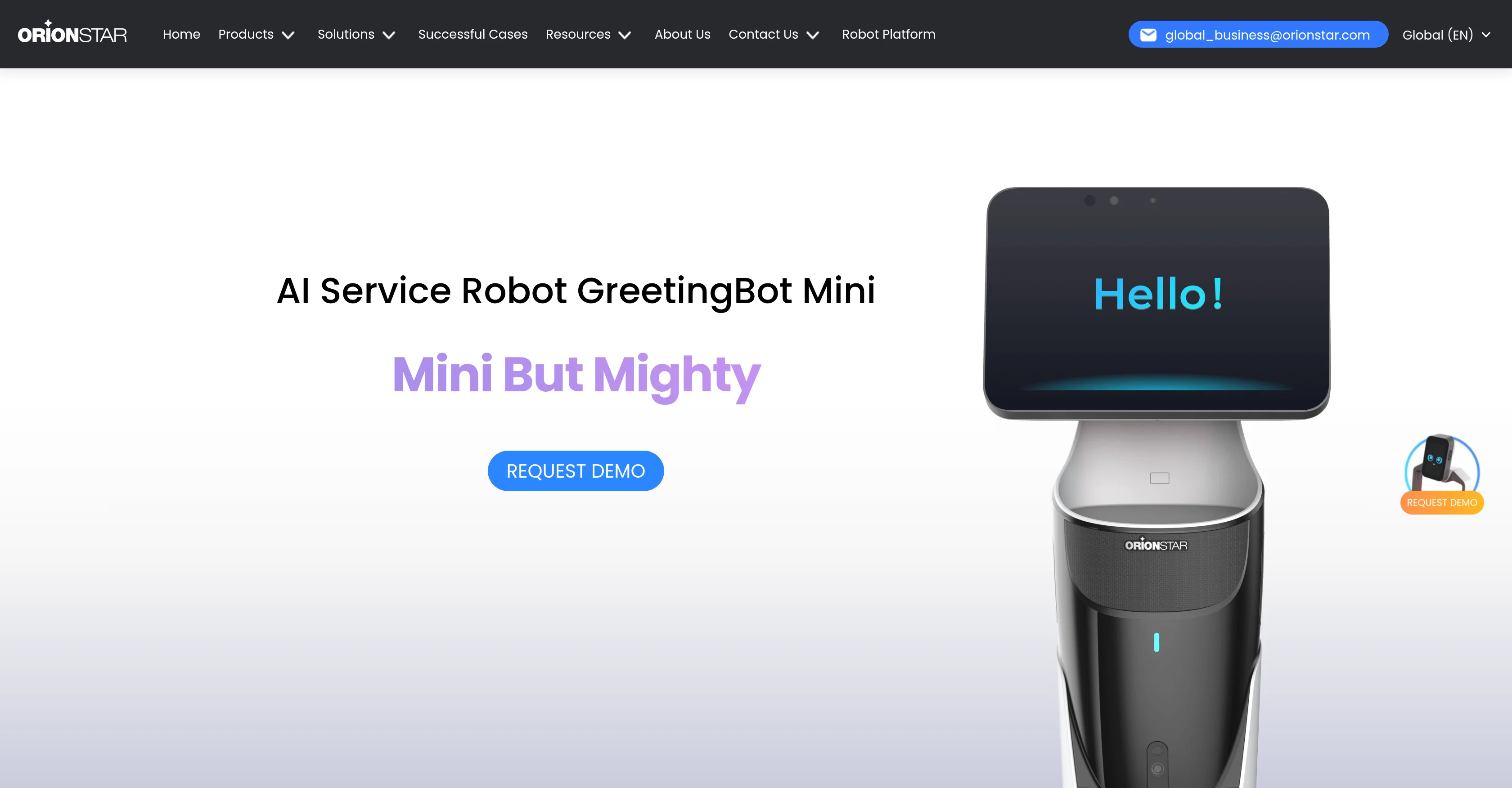 OrionStar GreetingBot Mini website