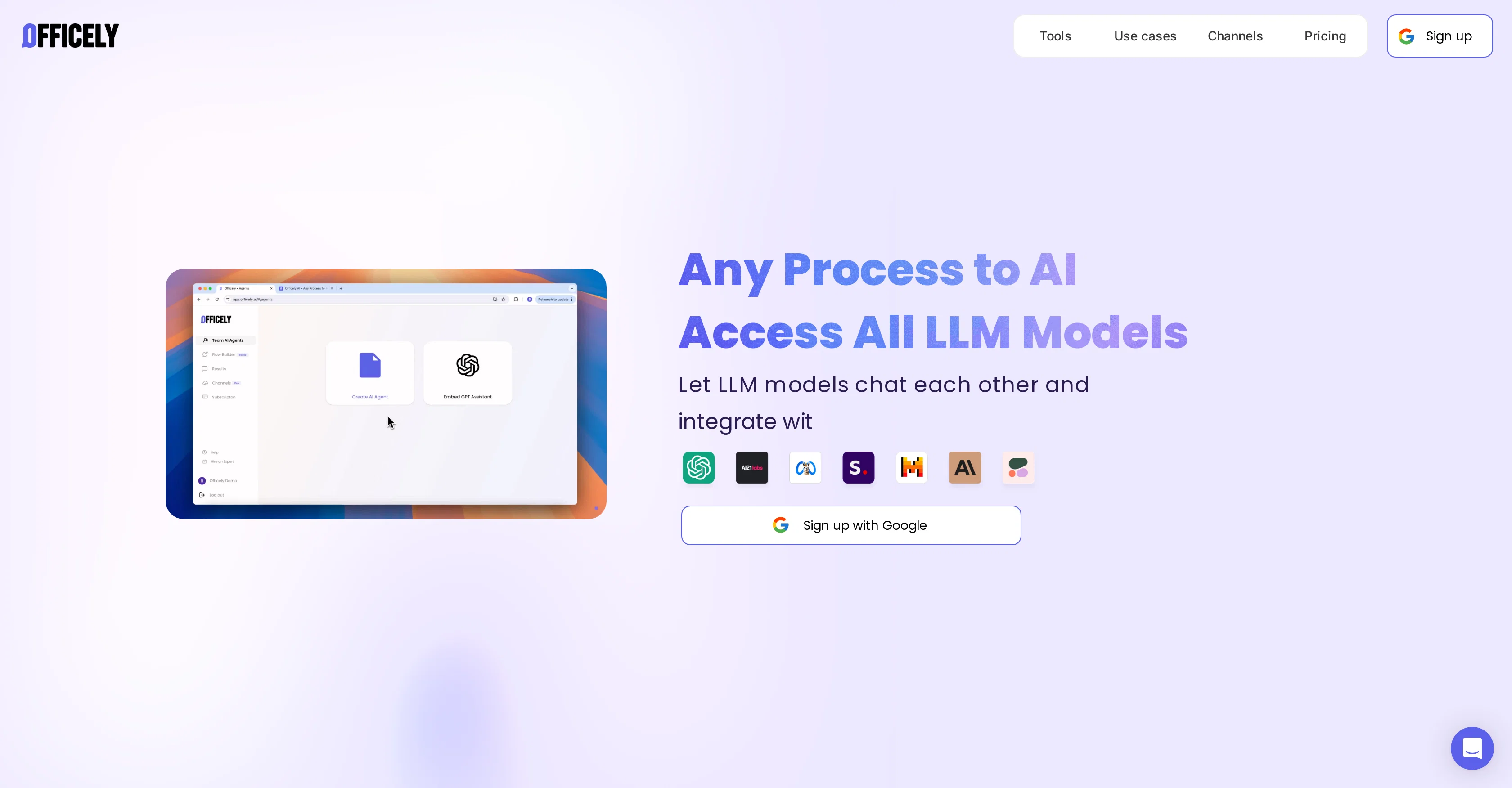 Officely AI website
