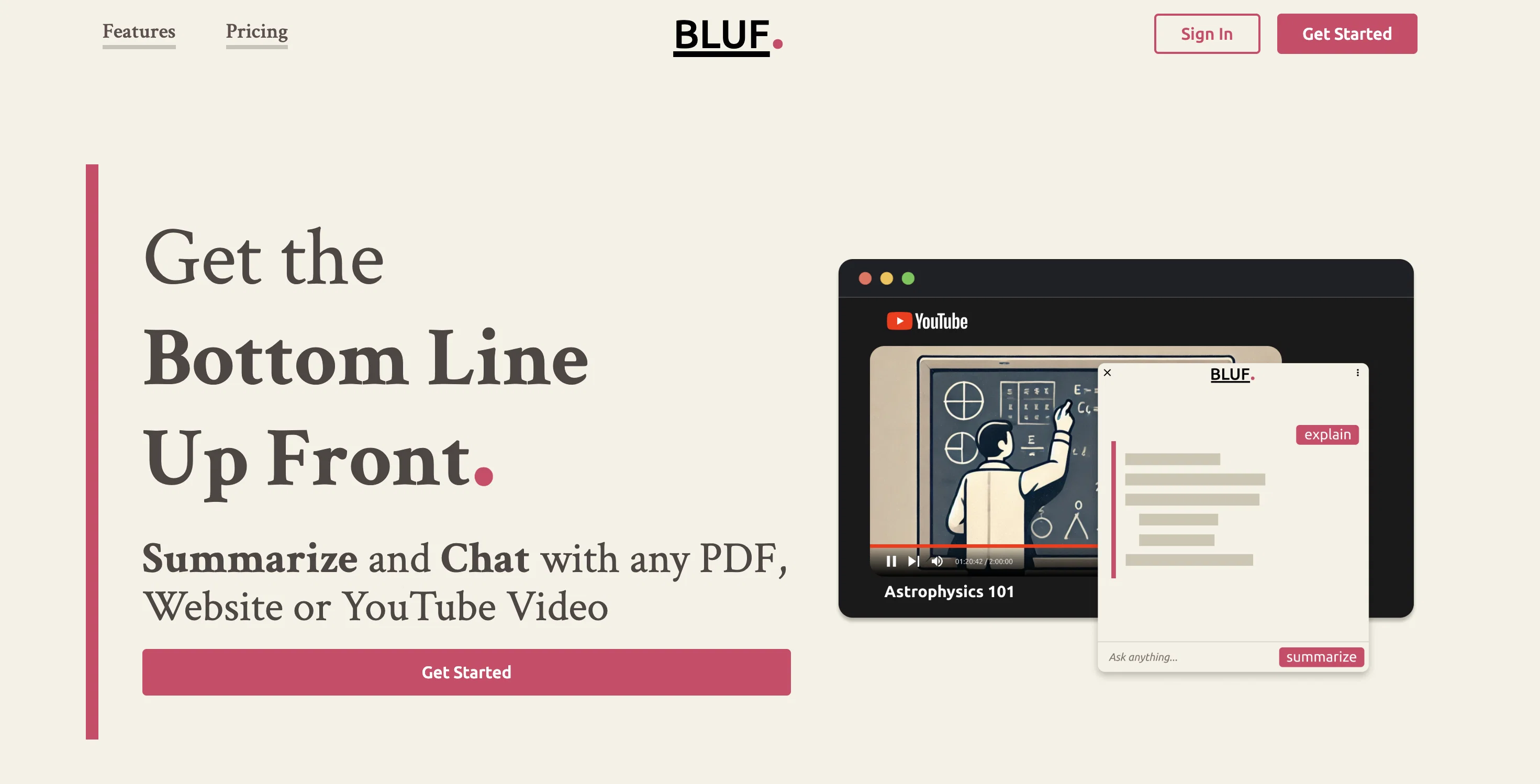 BLUF website