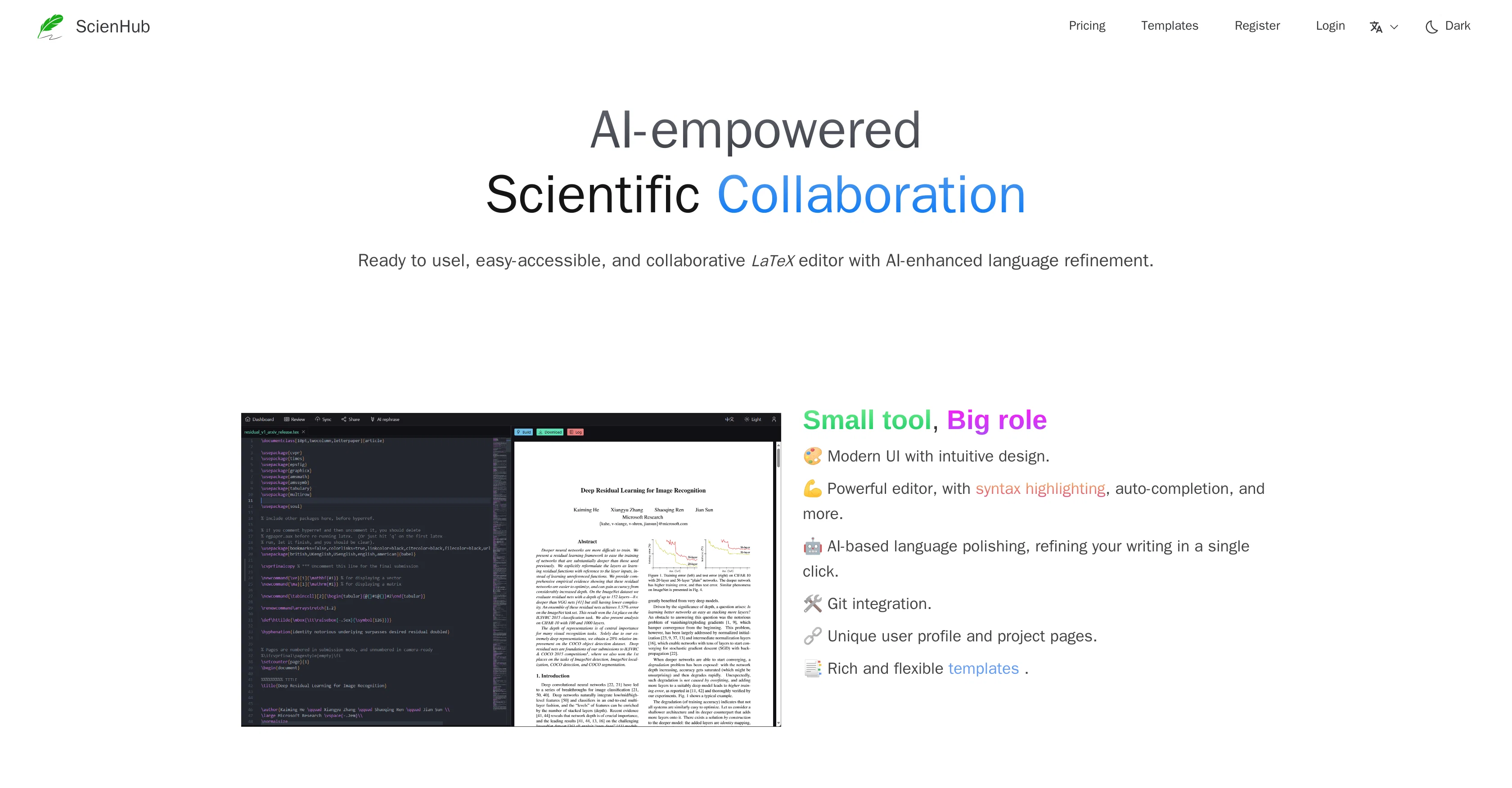 ScienHub website