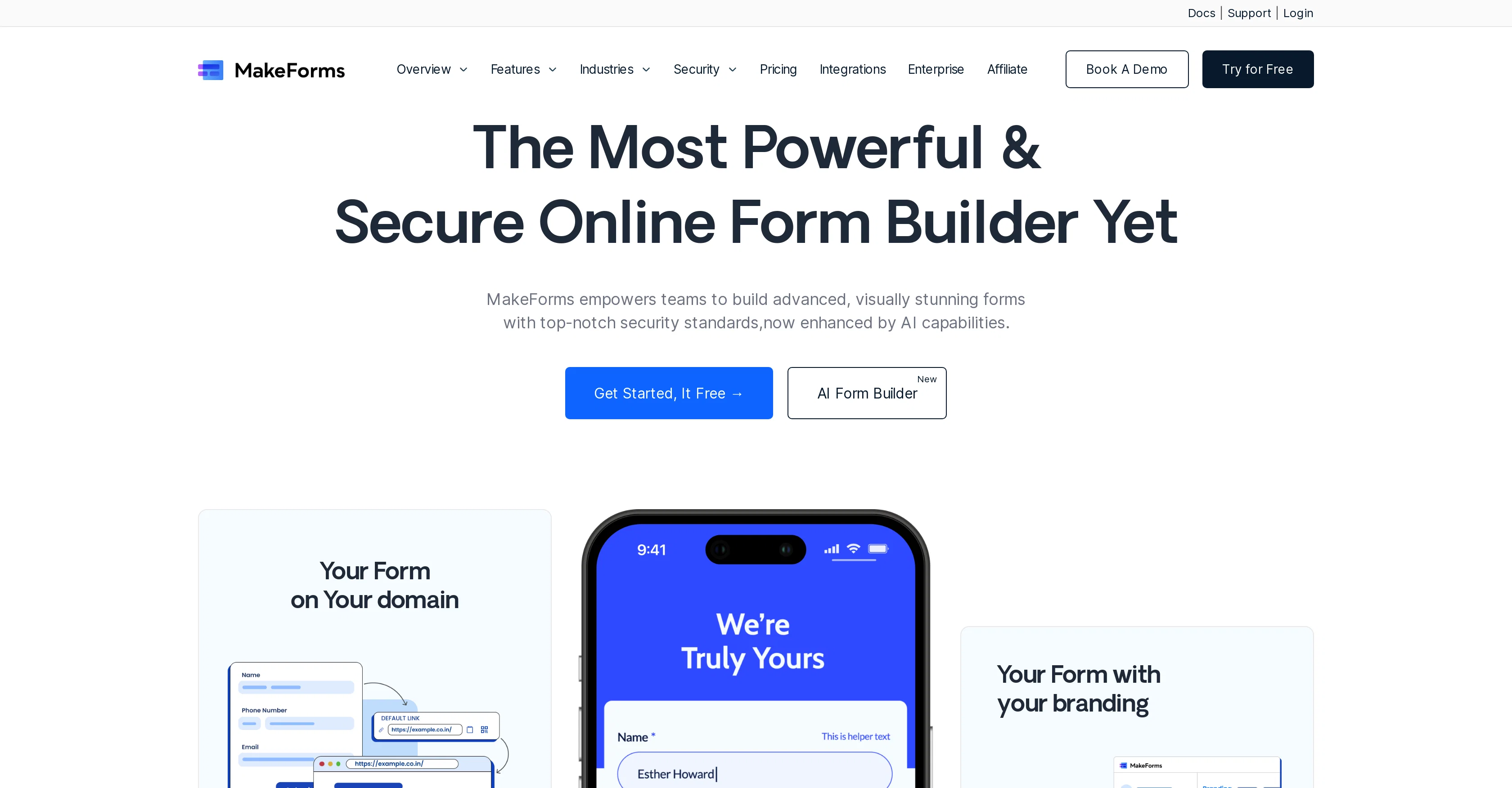 Makeforms website