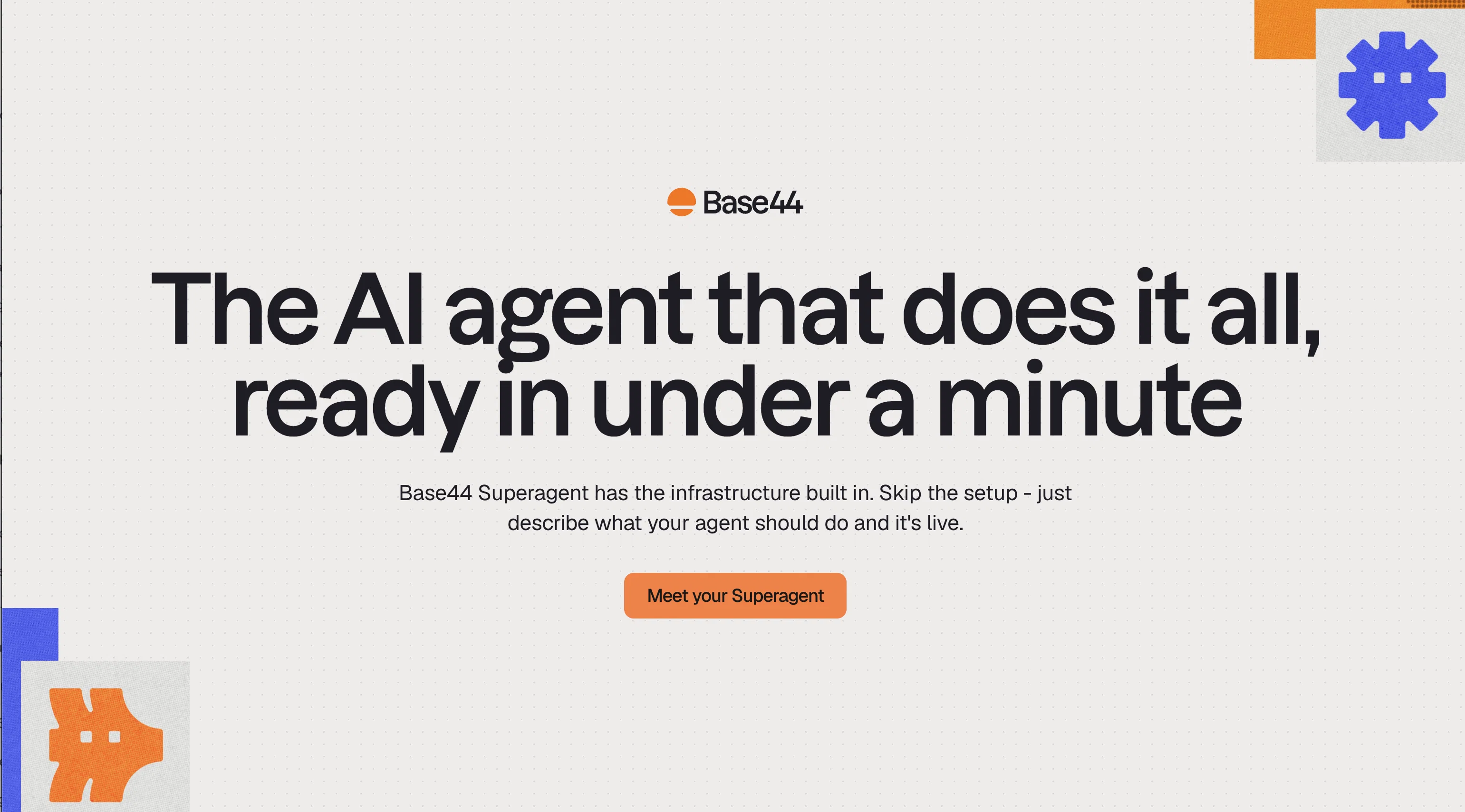 Base44 Superagents website