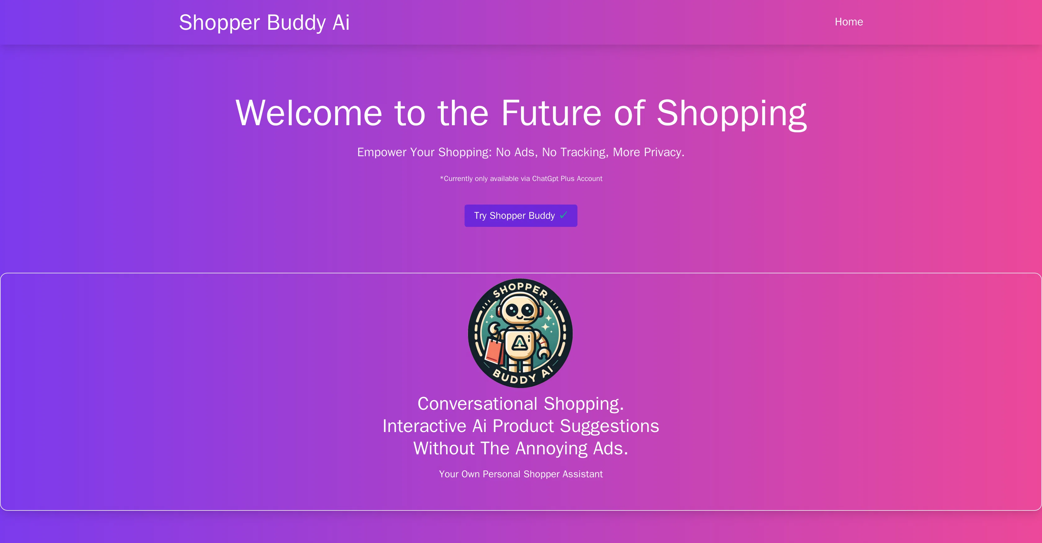 Shopper Buddy website