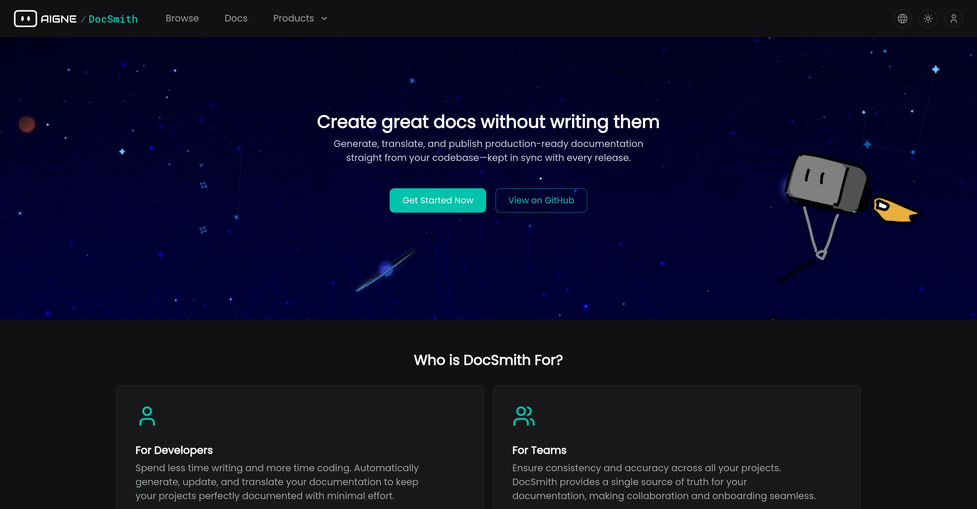 AIGNE DocSmith website