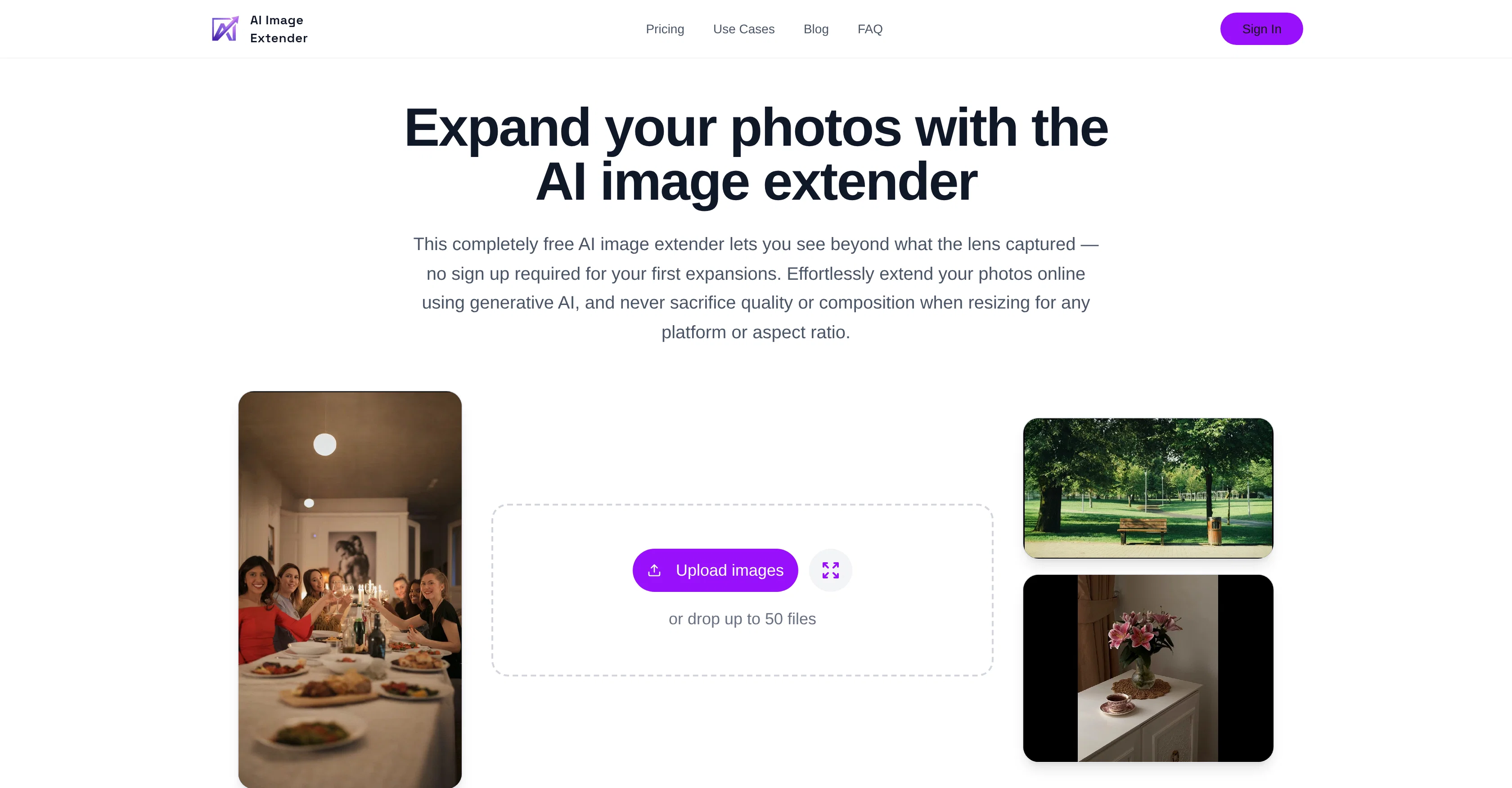 AI Image Extender.io website