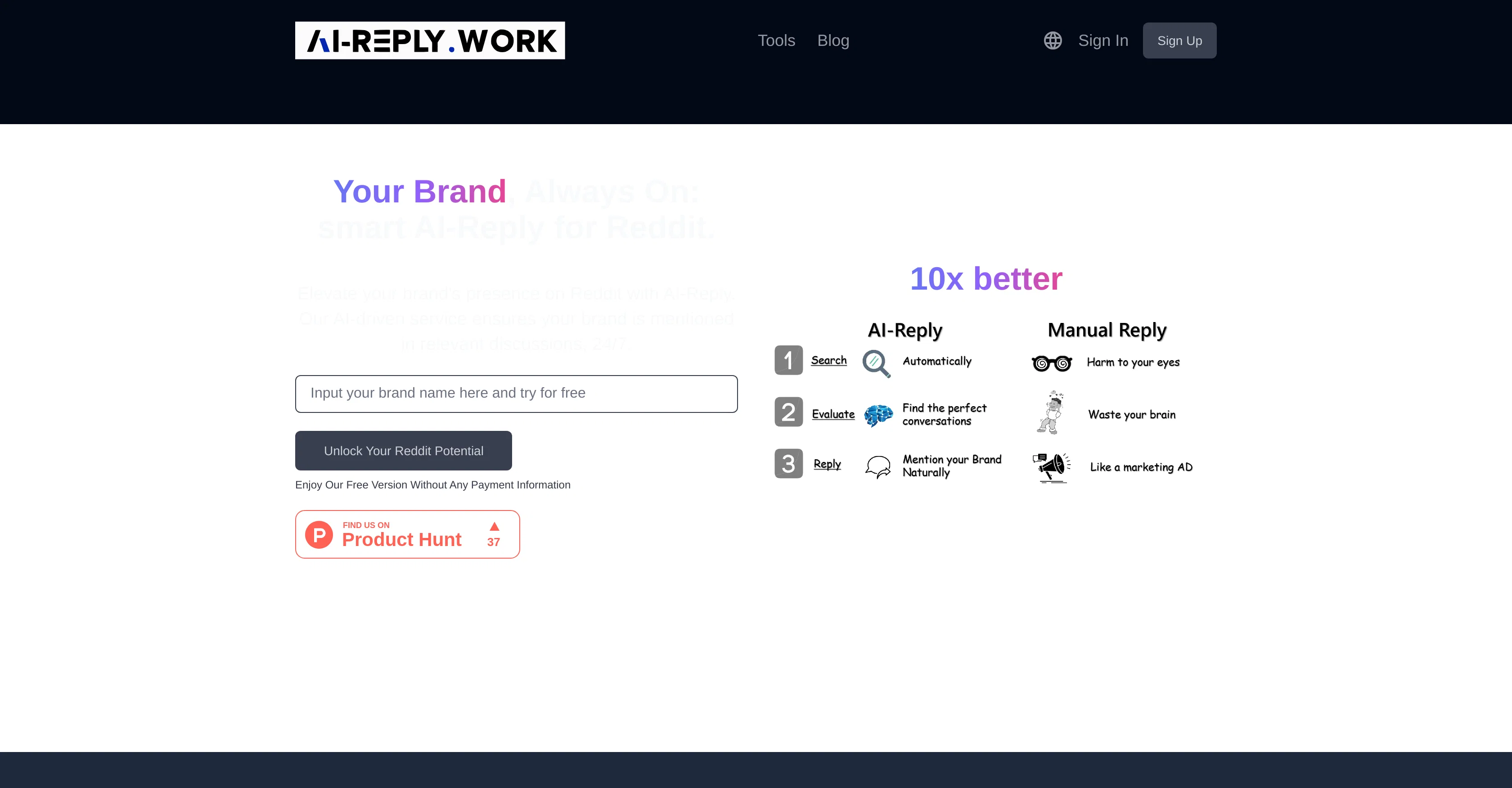 AI-Reply website