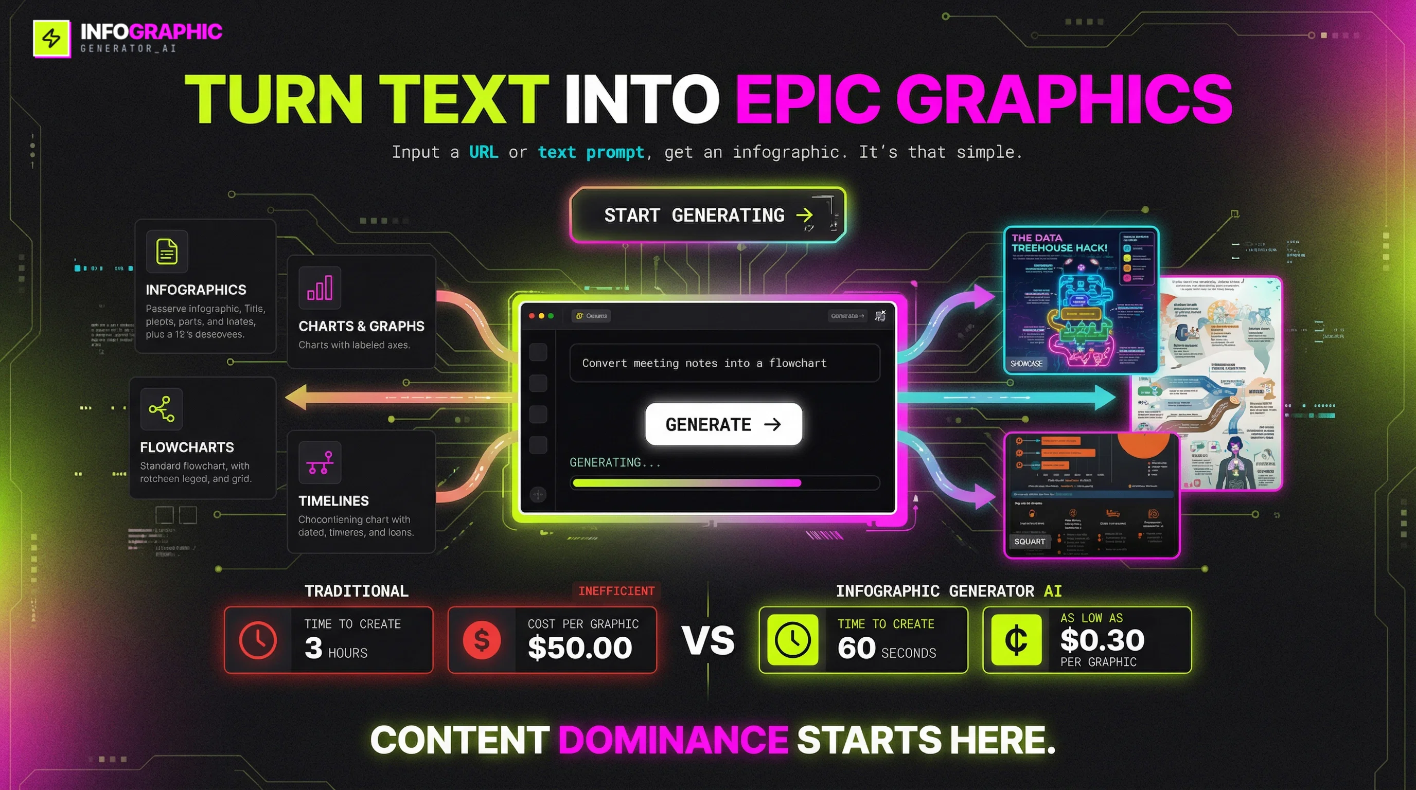 AI Infographic Generator website